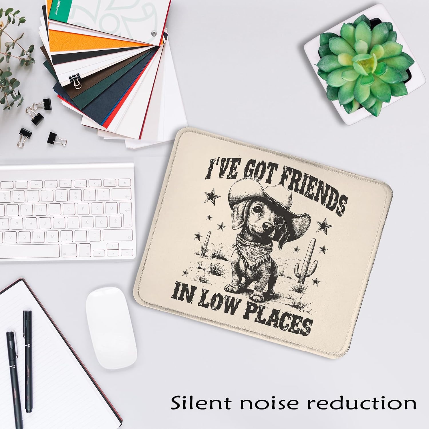 Detalle 1 de Qykwz 025 Dachshund Mouse Pad, 9.5 x 7.9 Inches, Non-Slip Base