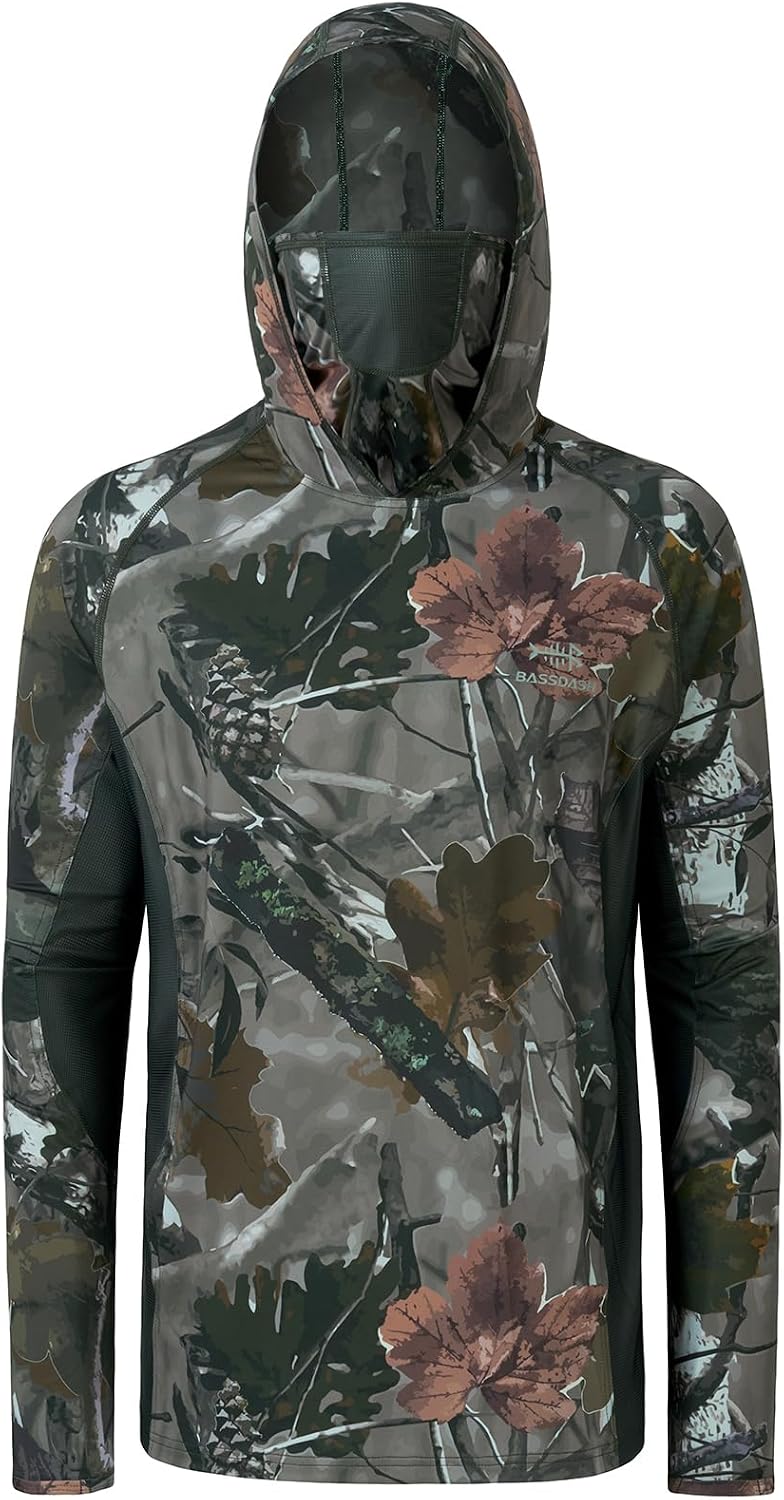 Thumbnail 1 de BASSDASH Men's UPF 50+ Camo Hunting Hoodie with Built-In Neck Gaiter