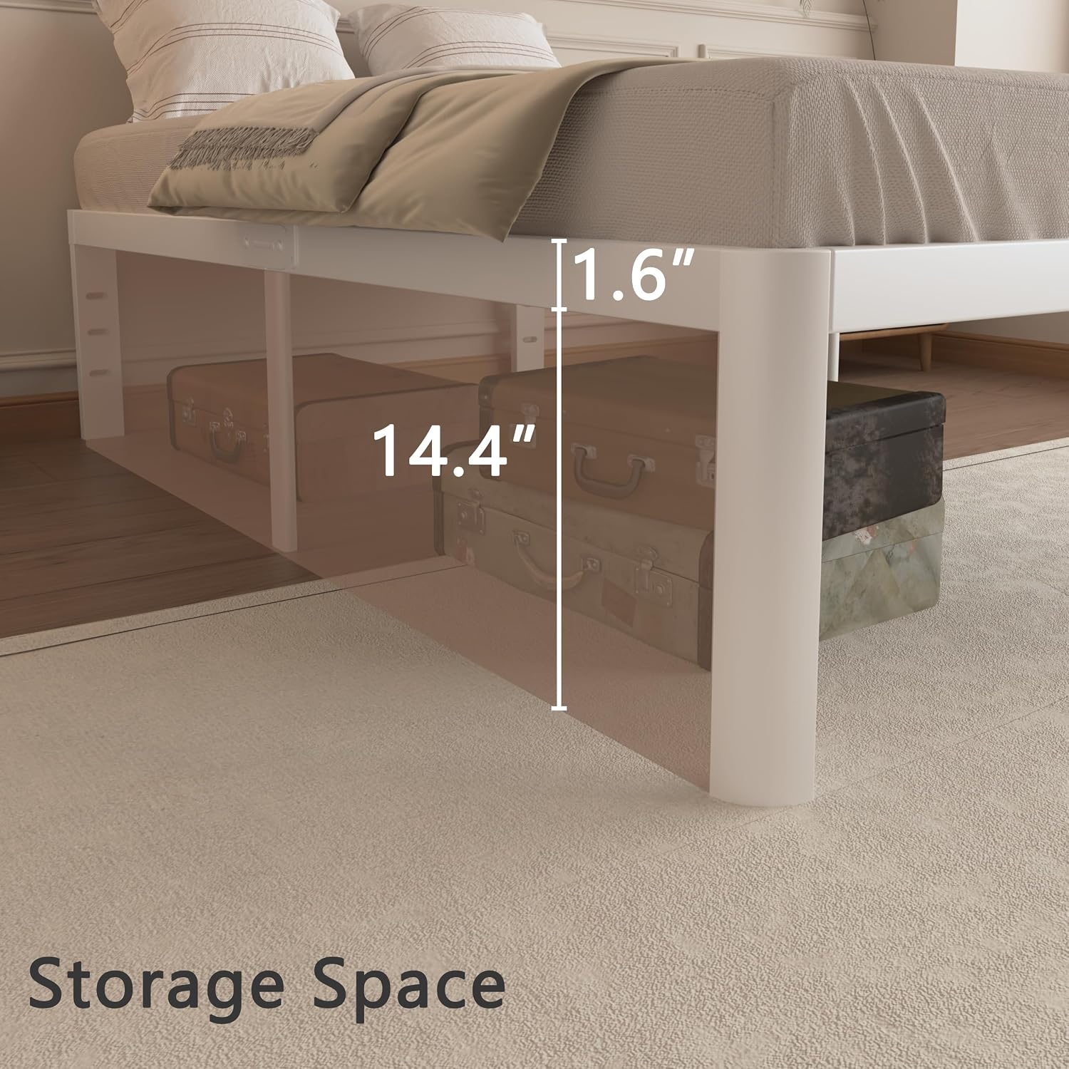 Thumbnail 4 de VQO Twin Bed Frame 16-inch