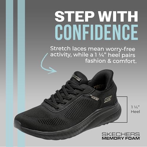 Thumbnail 2 de Skechers Femme Bobs Squad Chaos Current Muse Slip-In ENTRAINEUSE, noir textile, taille 38