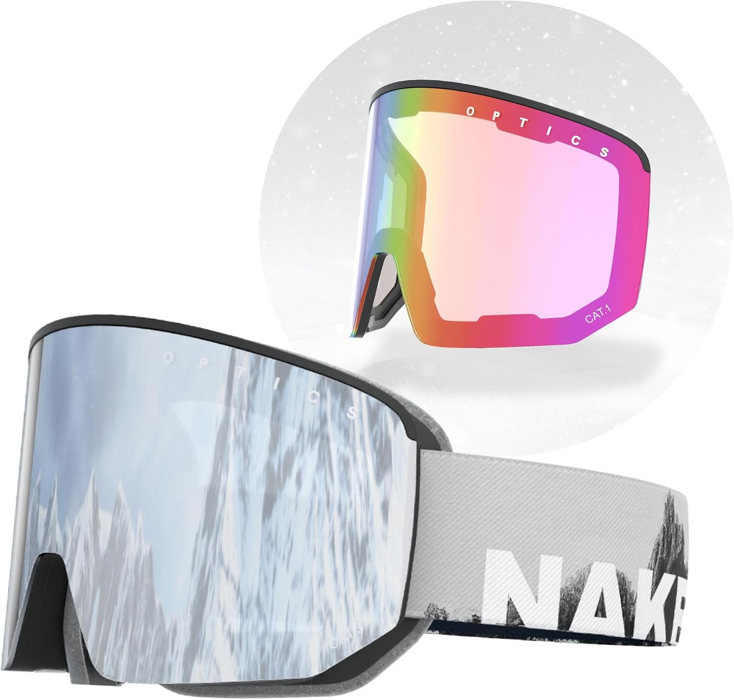 Detalle de NAKED Optics NOVA Skibrille mit Wechselgläsern