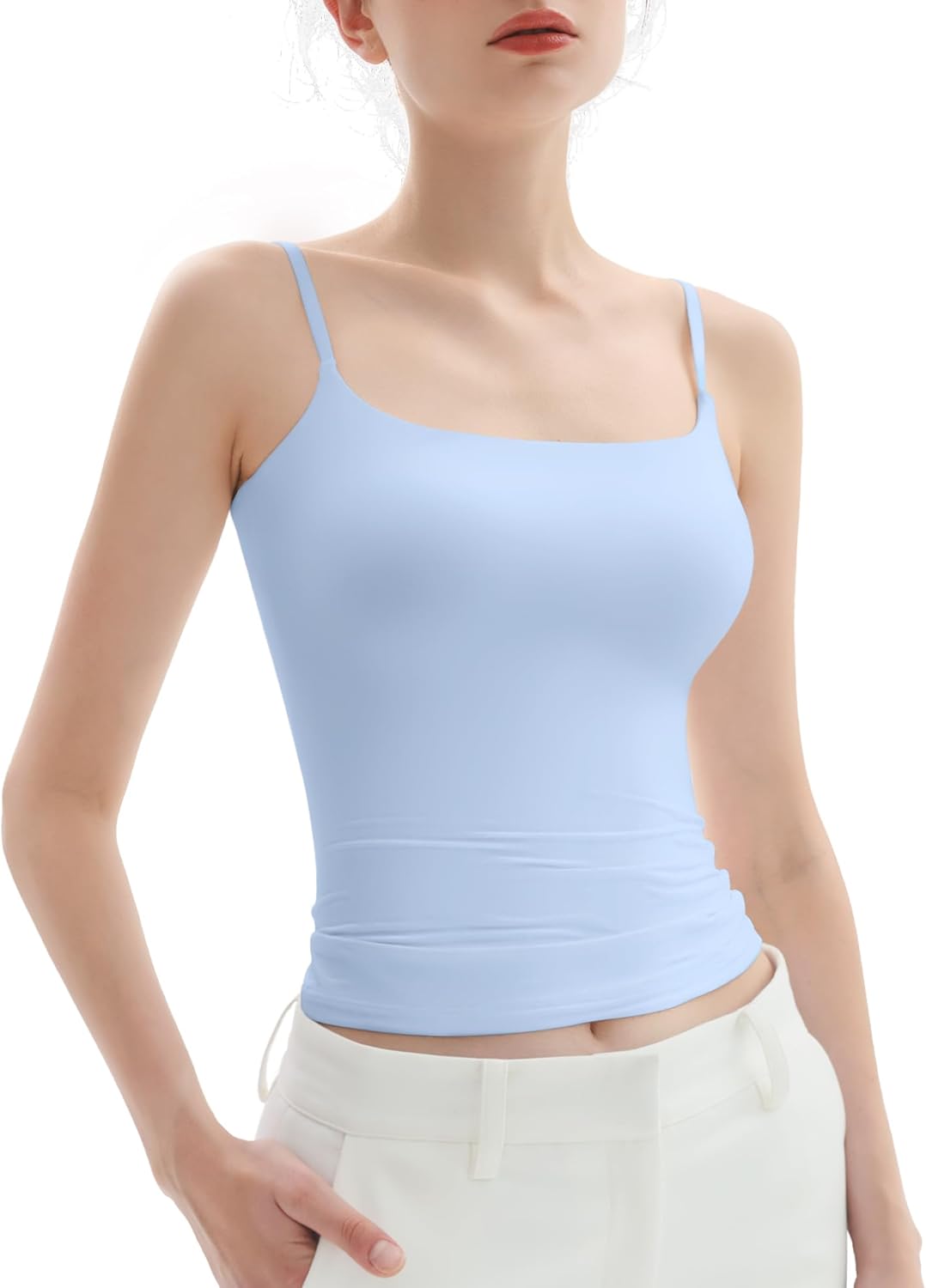 Thumbnail 6 de PUMIEY Women’s Square Neck Tank Top (Adjustable Spaghetti Straps) — Sharp Collection