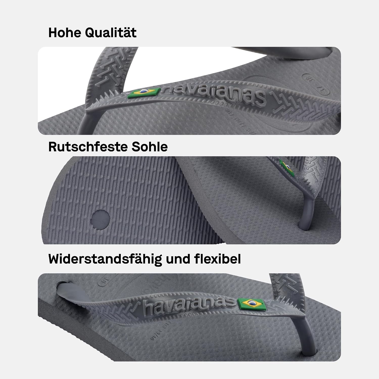 Detalle 2 de Havaianas Top Brasil Unisex FlipFlop – Langlebig, leicht und vielseitig