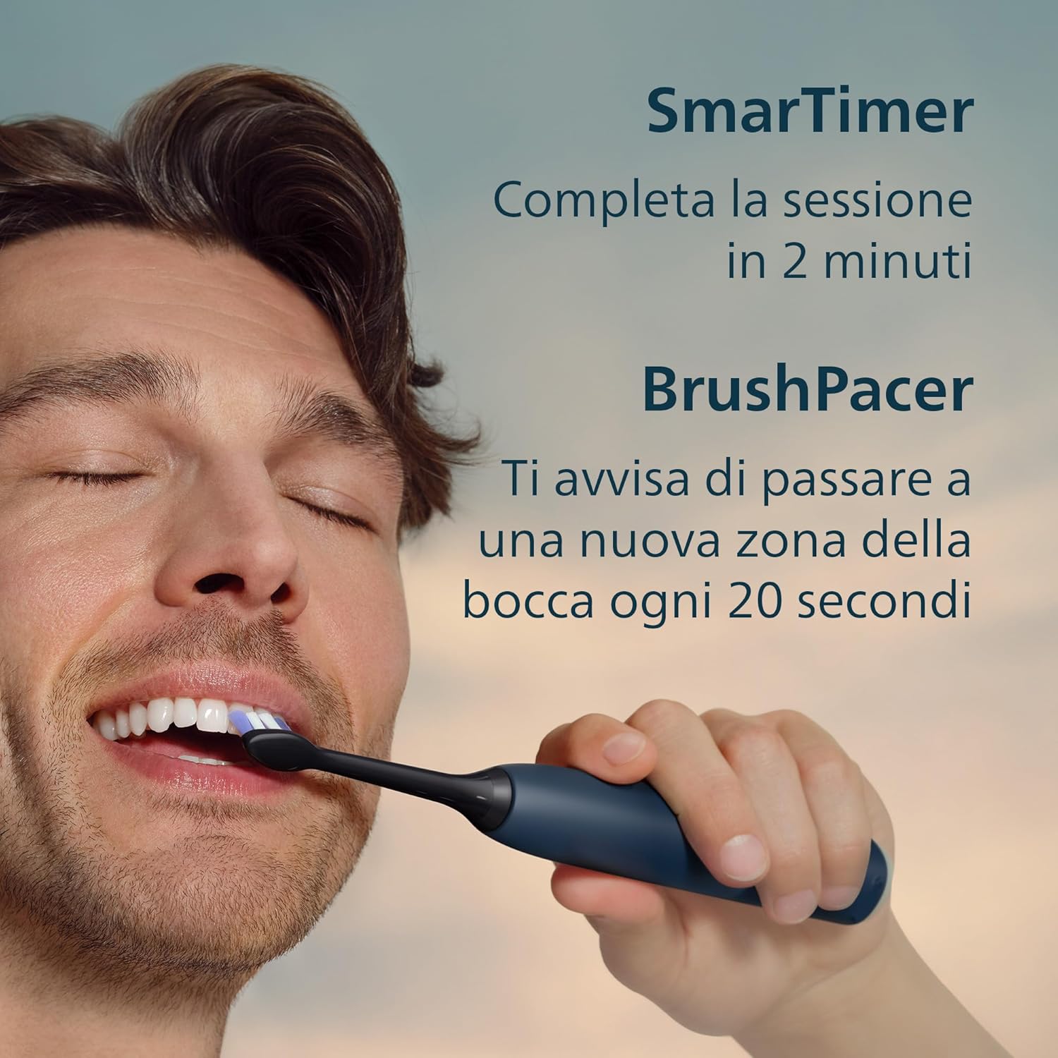 Thumbnail 6 de Spazzolino elettrico Philips Sonicare Serie 6100 HX7403/07: Next Generation, 6 impostazioni, sensore di pressione e viaggio