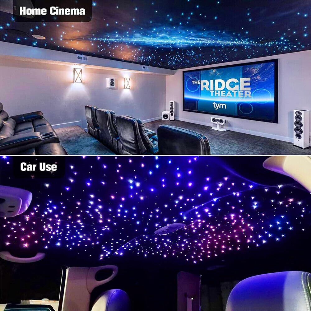 Detalle de VASTFIRE 16W Fibre Optic Light Kit with 500 Fibres (6.56ft) for Car Roof and Home Ceilings