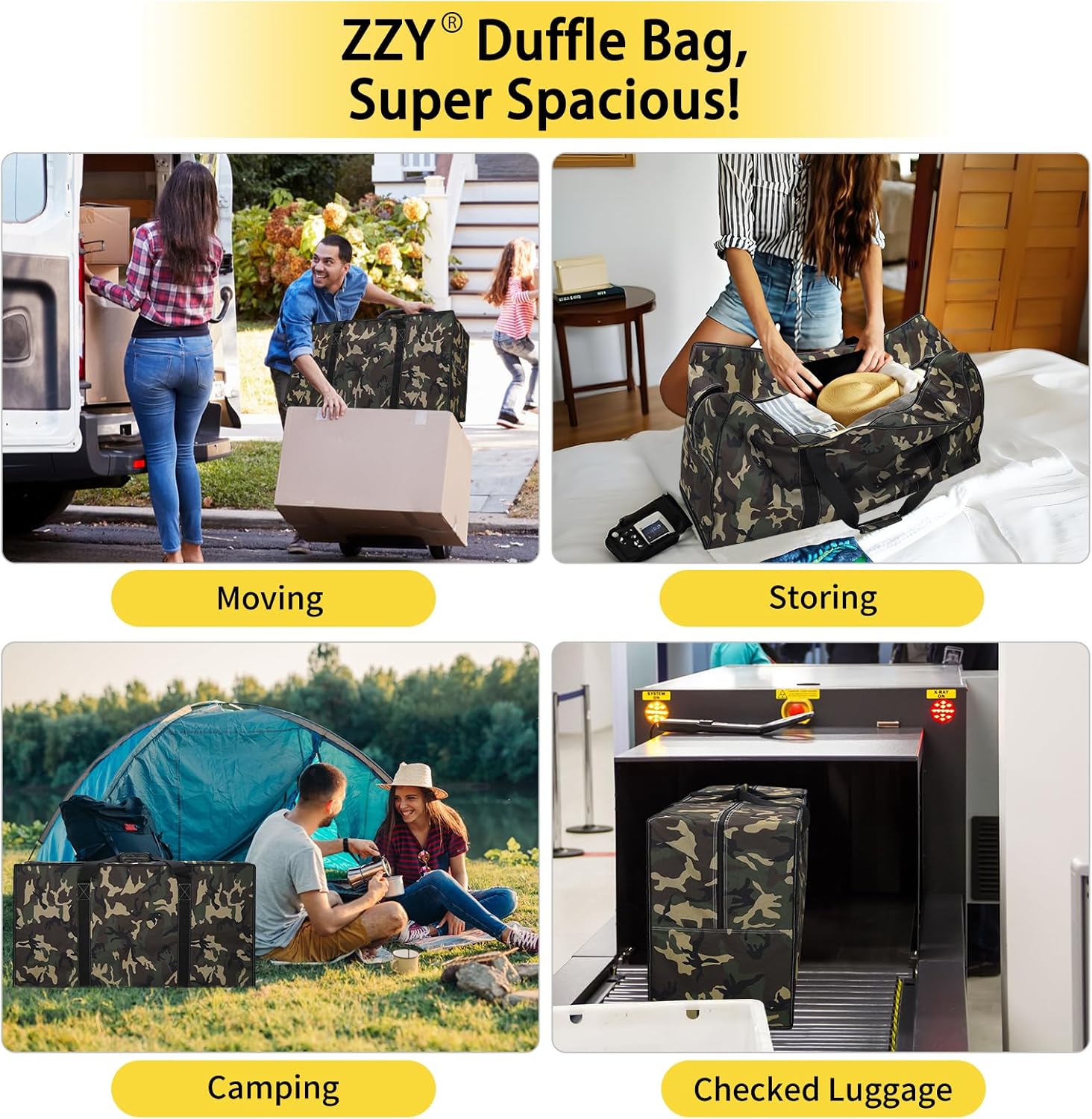 Thumbnail 4 de 130L Extra Large Duffle Bag – 35 inch Holdall, Heavy Duty & Water Resistant