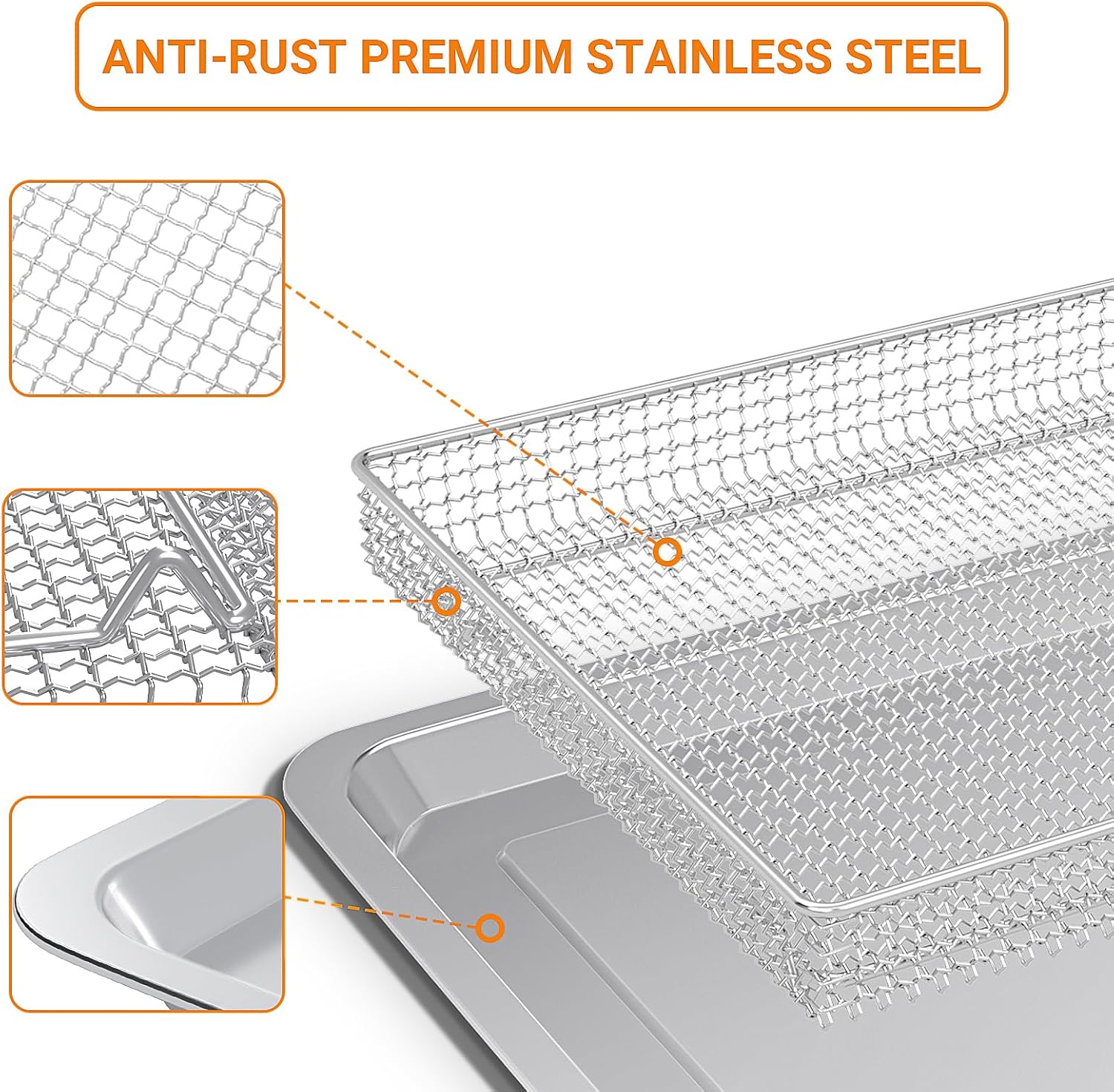 Detalle de Cuisinart TOA-060 Stainless Steel Air Fryer Tray