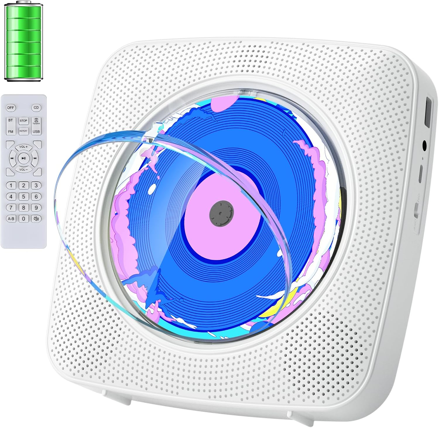 Kegaudio Desktop Wall CD Player 1800mAh