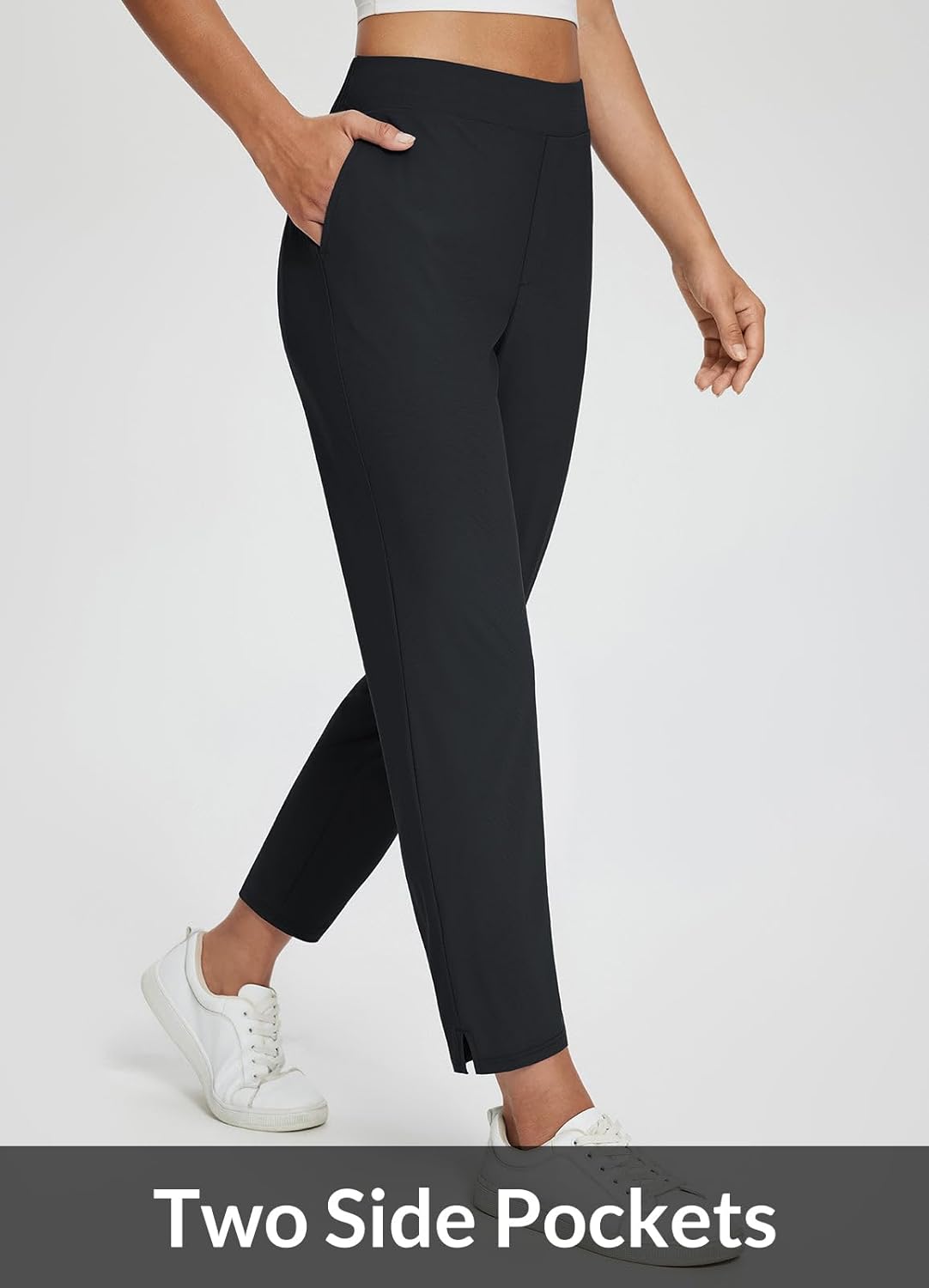 Thumbnail 6 de baleaf Women's Travel Pants: Lightweight Stretch, 7/8 Ankle, Zipper Pockets – Petite