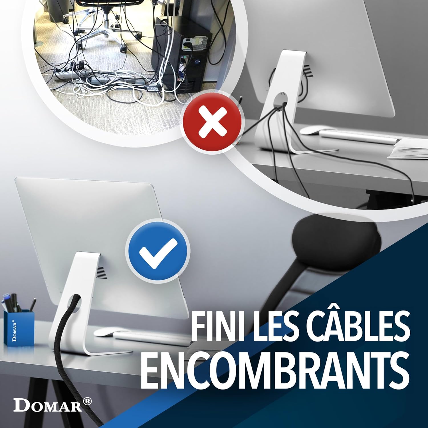 Thumbnail 4 de DOMAR® Gaine Cable Auto-fermante & Flexible 3m – Manchon noir pour une gestion optimale des câbles