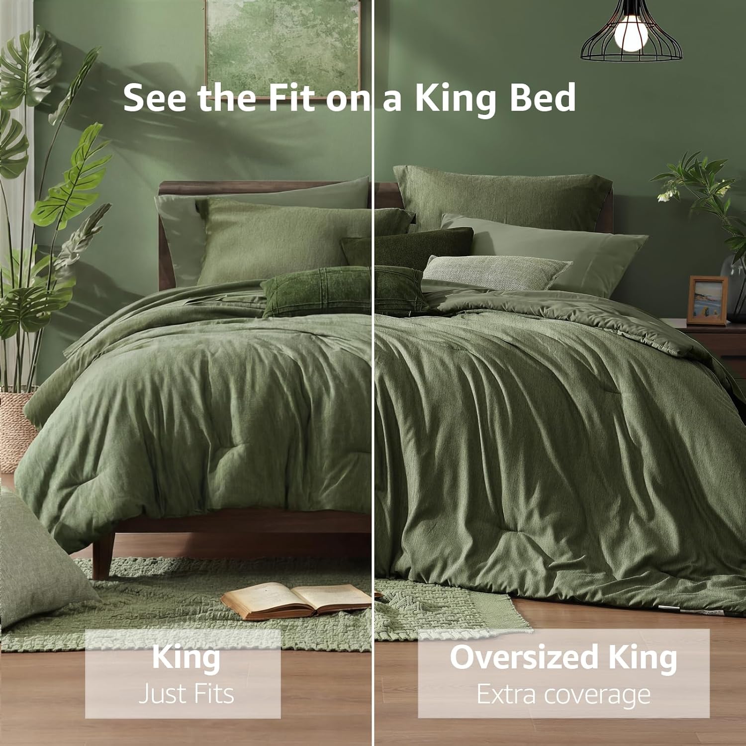 Detalle de Monbix King Size Comforter Set 7-Piece