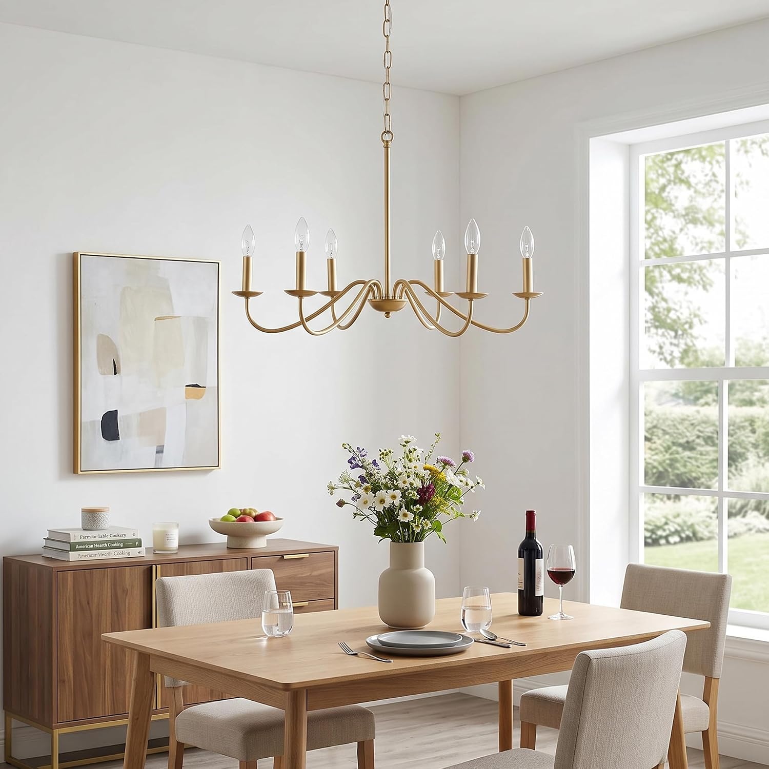 Detalle de YLCHYTDZSW D0131 6-Light Gold Metal Chandelier