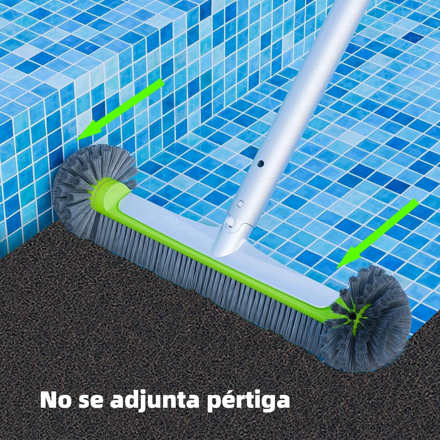 Detalle de Cabezal de Cepillo para Piscina Desmontable KGC 17,5″ con Cerdas Robustas y EZ Clip