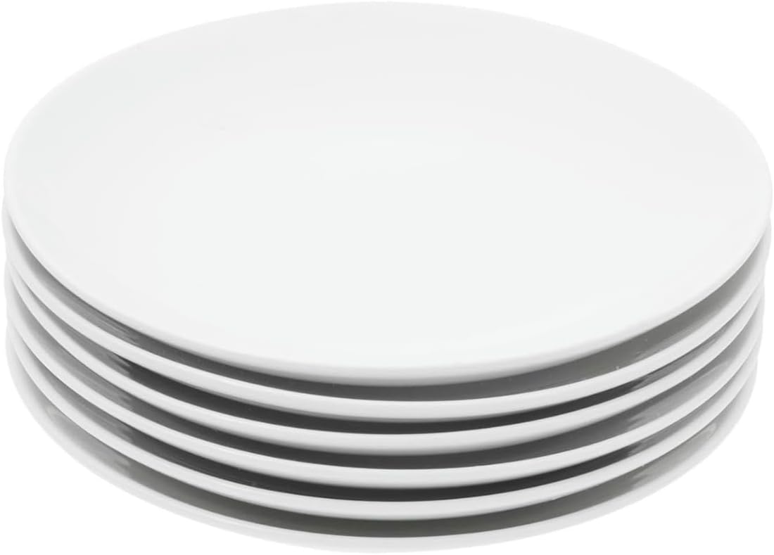 Detalle de Miicol CLPP08 porseleinen saladeborden, 20,3 cm, wit, set van 6