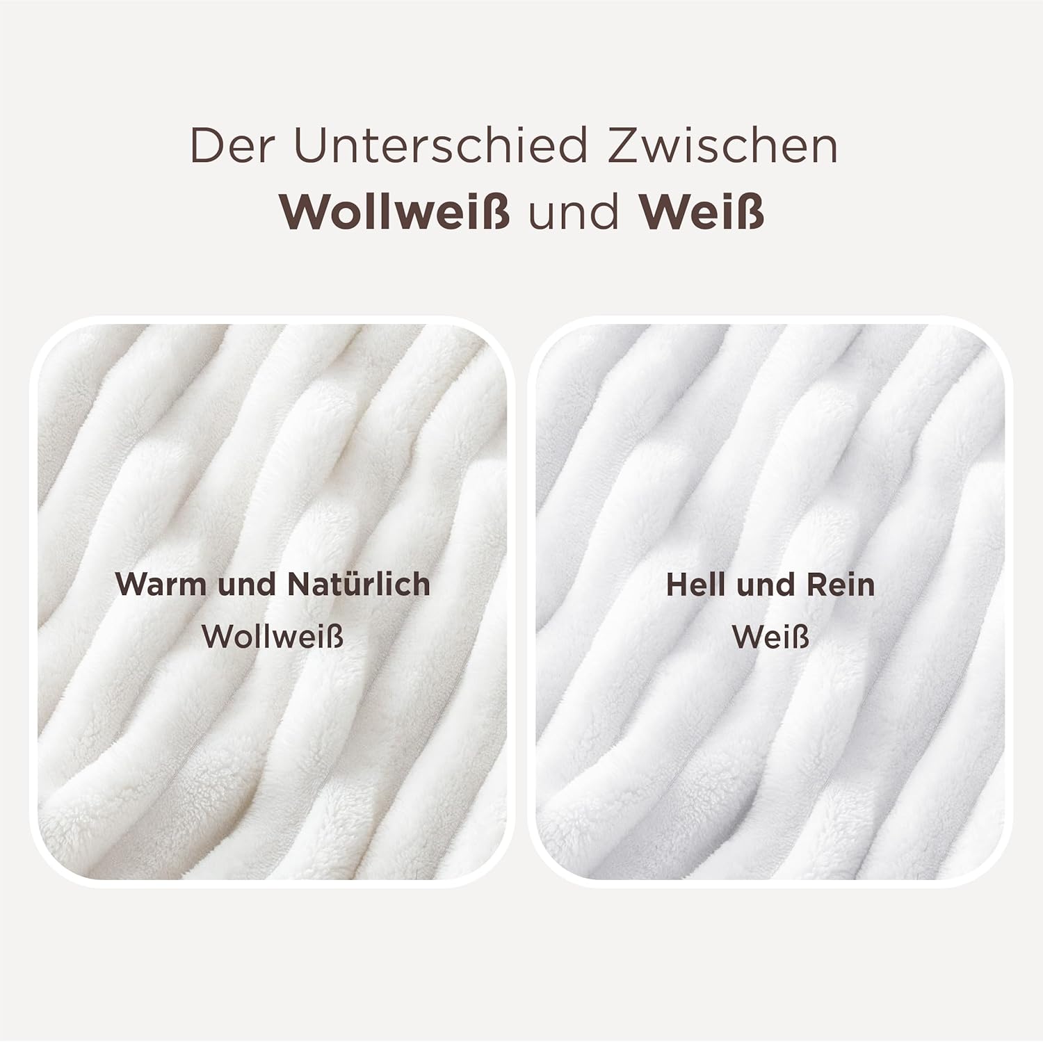 Thumbnail 1 de BEDSURE Kuscheldecke 220 x 240 cm (Wollweiß) – weiche Plaid- und Sofadecke für Zimmerdeko