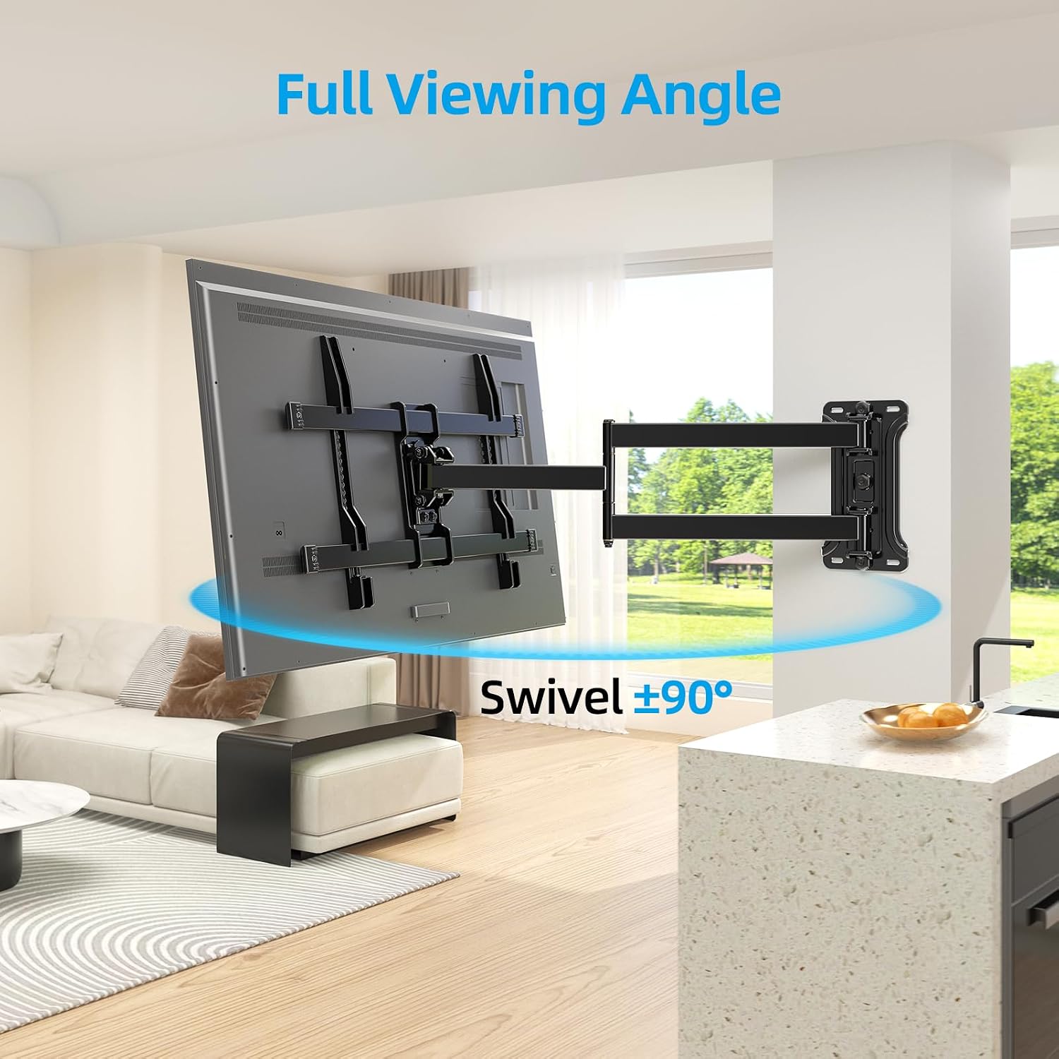 Thumbnail 3 de HCMOUNTING Pre-Assembled Corner TV Wall Mount