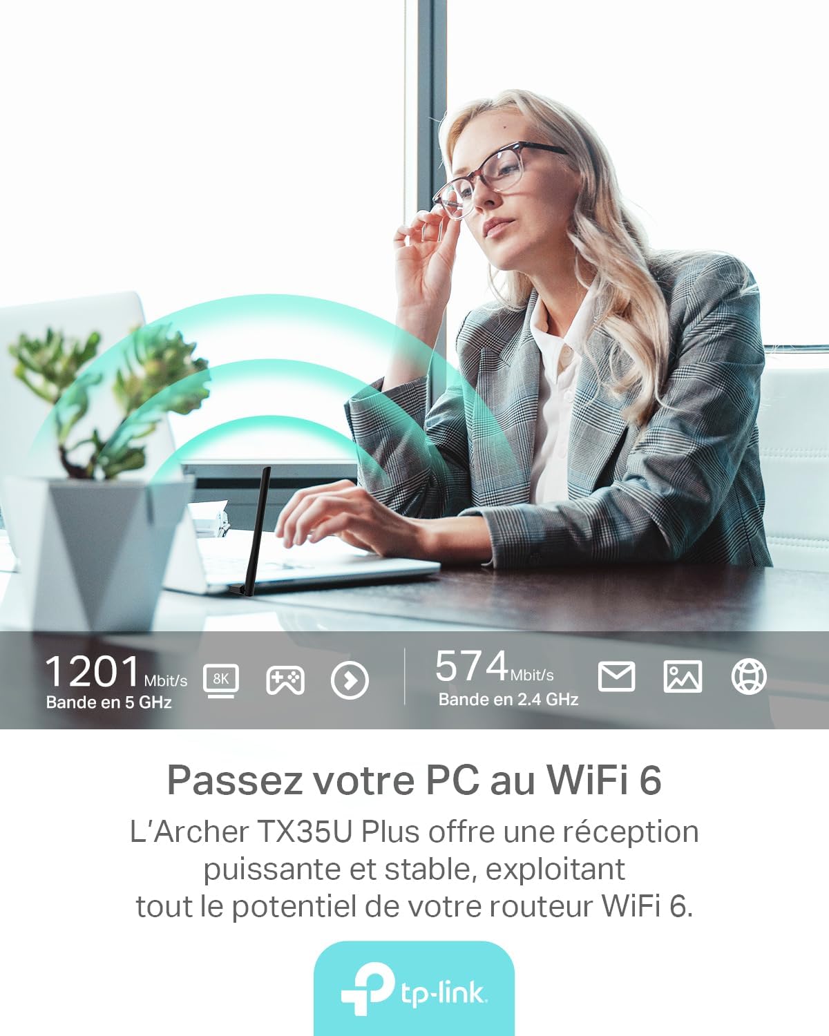 Detalle 2 de TP-Link Archer TX35U Plus Clé USB WiFi 6 AX1800