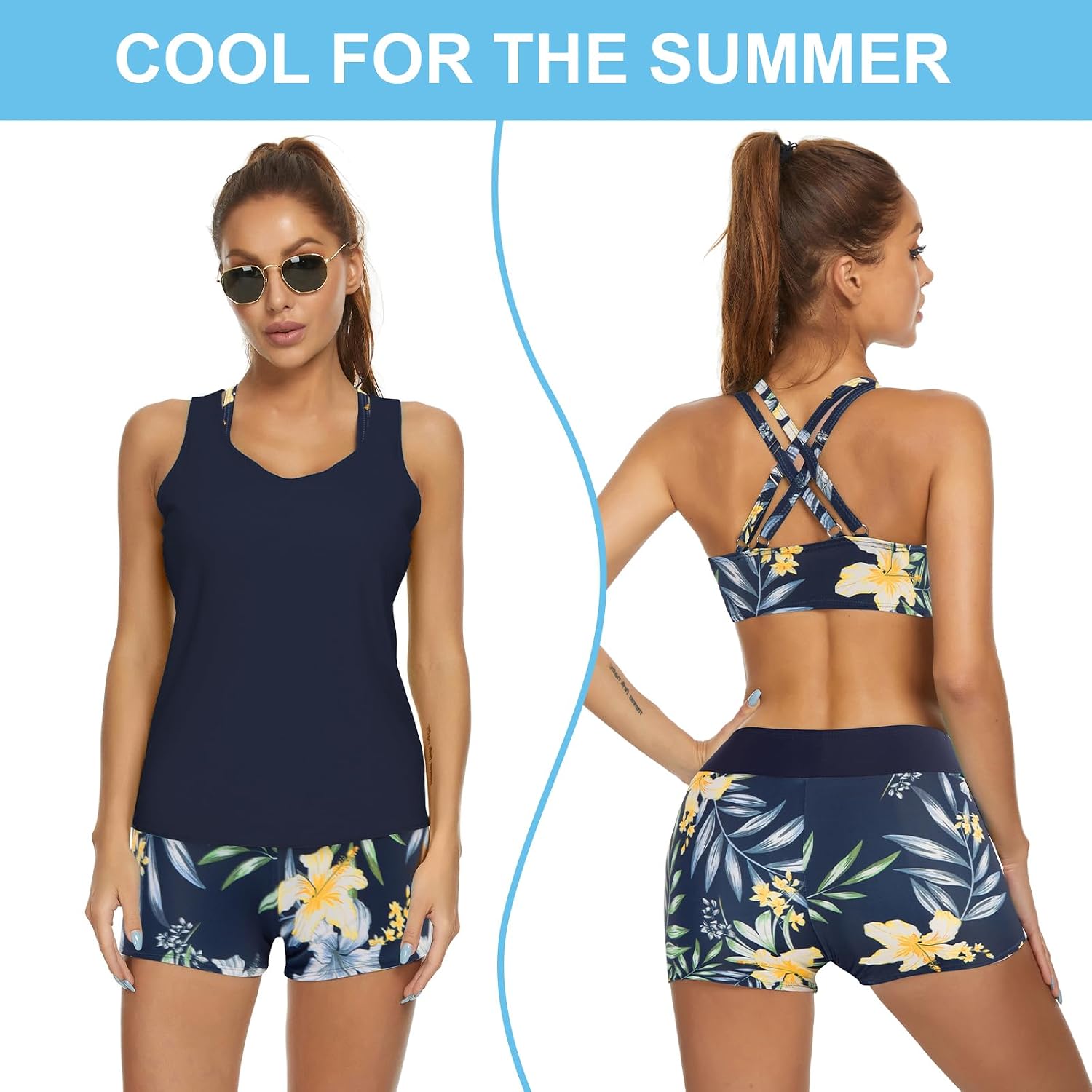 Detalle de Tankini 3-piece set 82% polyamide