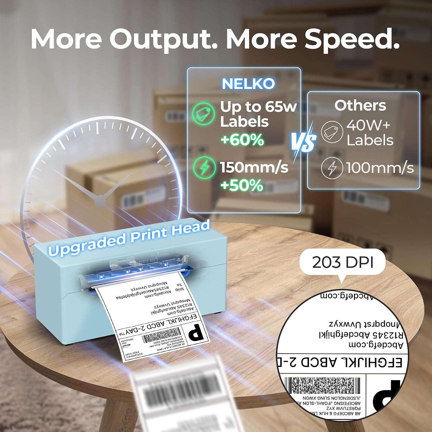 Detalle de Nelko thermal shipping label printer 4x6