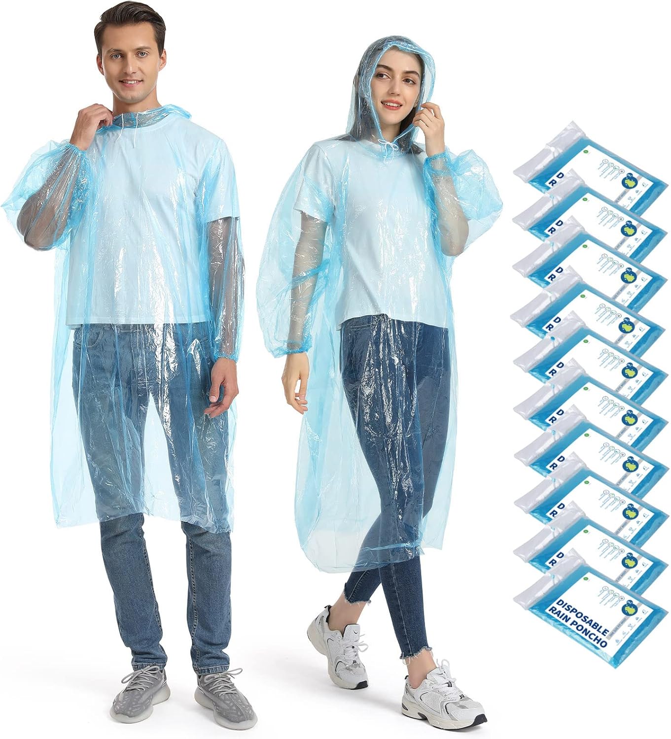 Thumbnail 6 de Opret Regenponcho Transparent 5/10/20 Stück – Durchsichtig, Wasserdicht, leichtgewichtig