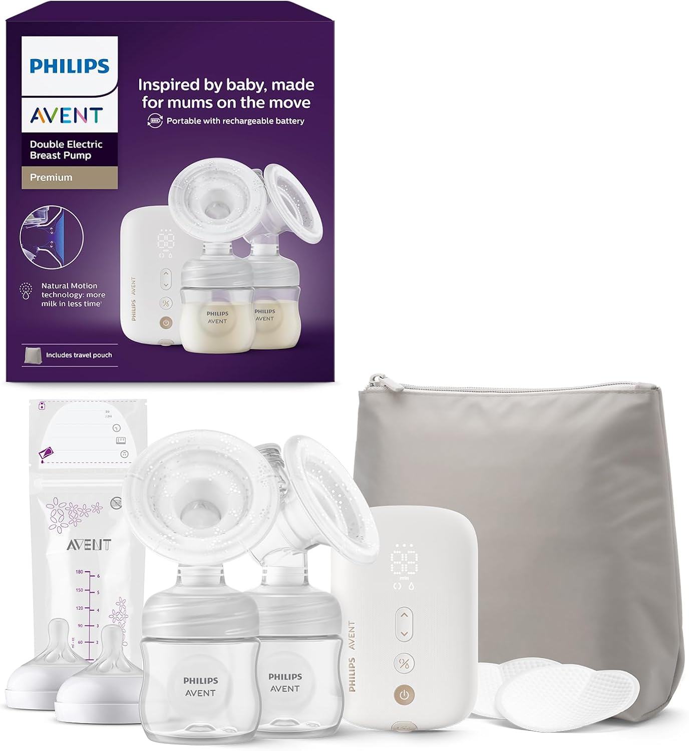 Detalle de Philips Avent SCF398/31 double electric breast pump 🤱