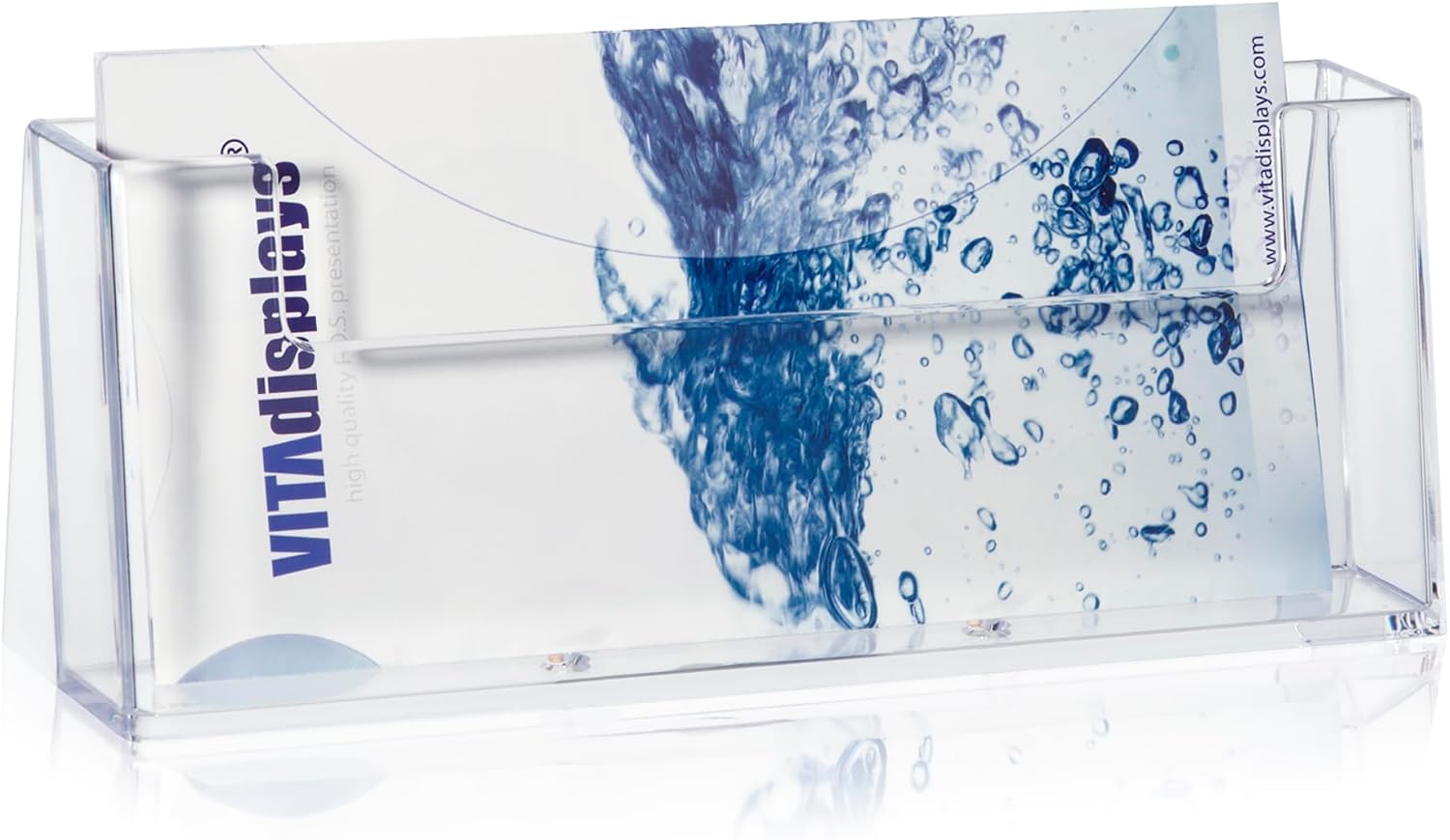 Detalle de Taymar CL230 DIN-lang brochurehouder, liggend en transparant polystyreen