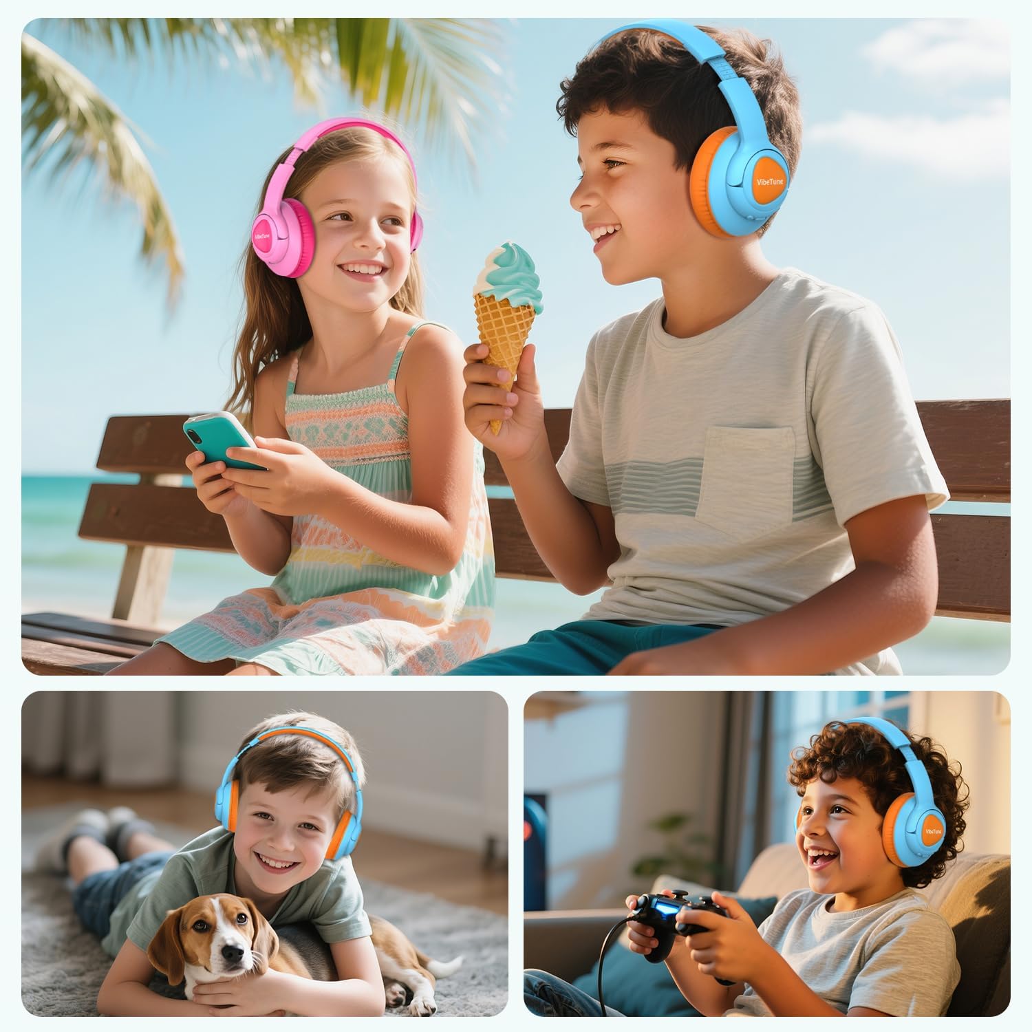Thumbnail 5 de VibeTune Kids Bluetooth Headphones 60H playtime