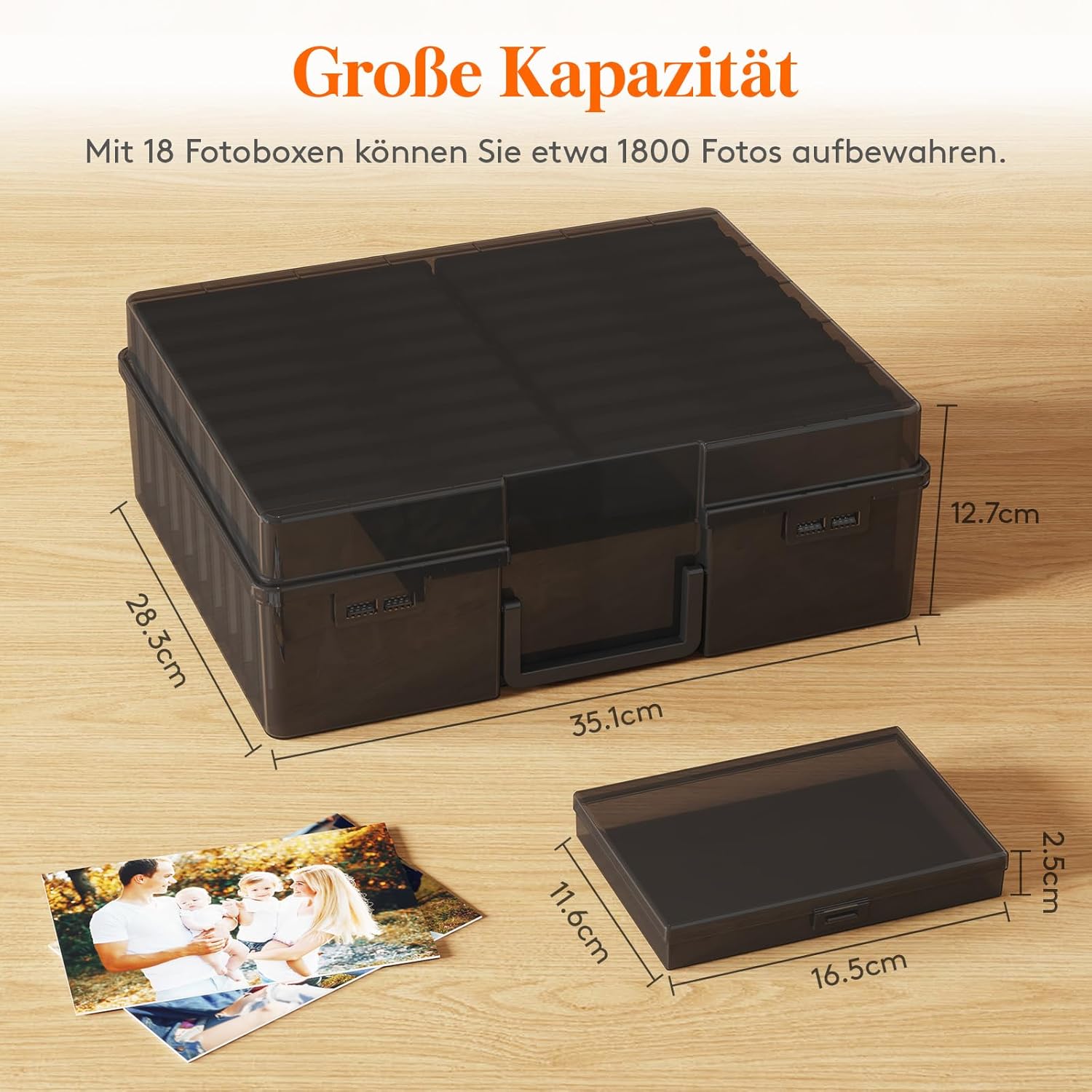 Thumbnail 2 de Lifewit Fotoaufbewahrungsbox 18 Stück 10,1 x 15,2 cm