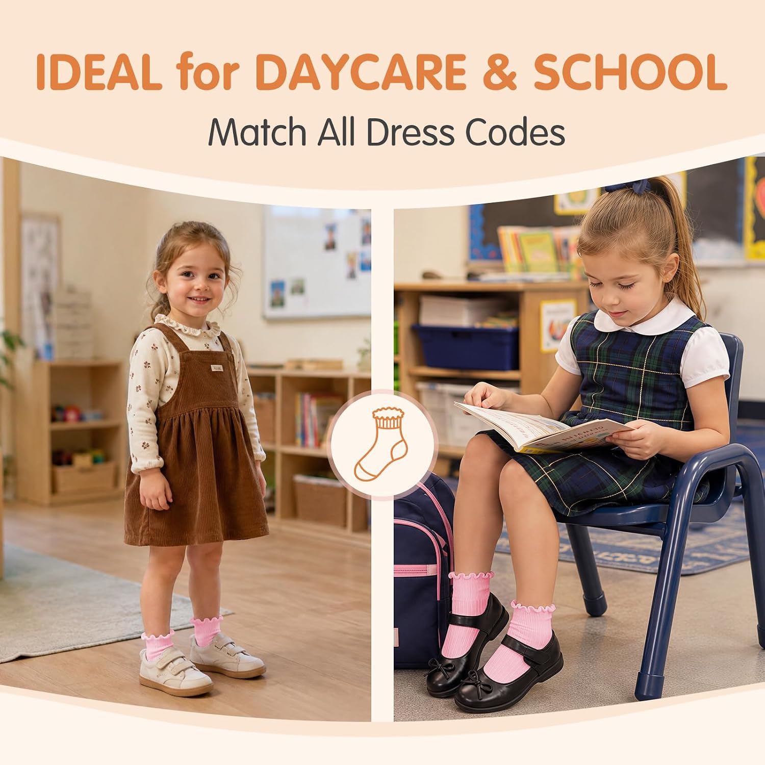 Detalle de ORGANICOT Toddler Ruffle Socks Organic Cotton