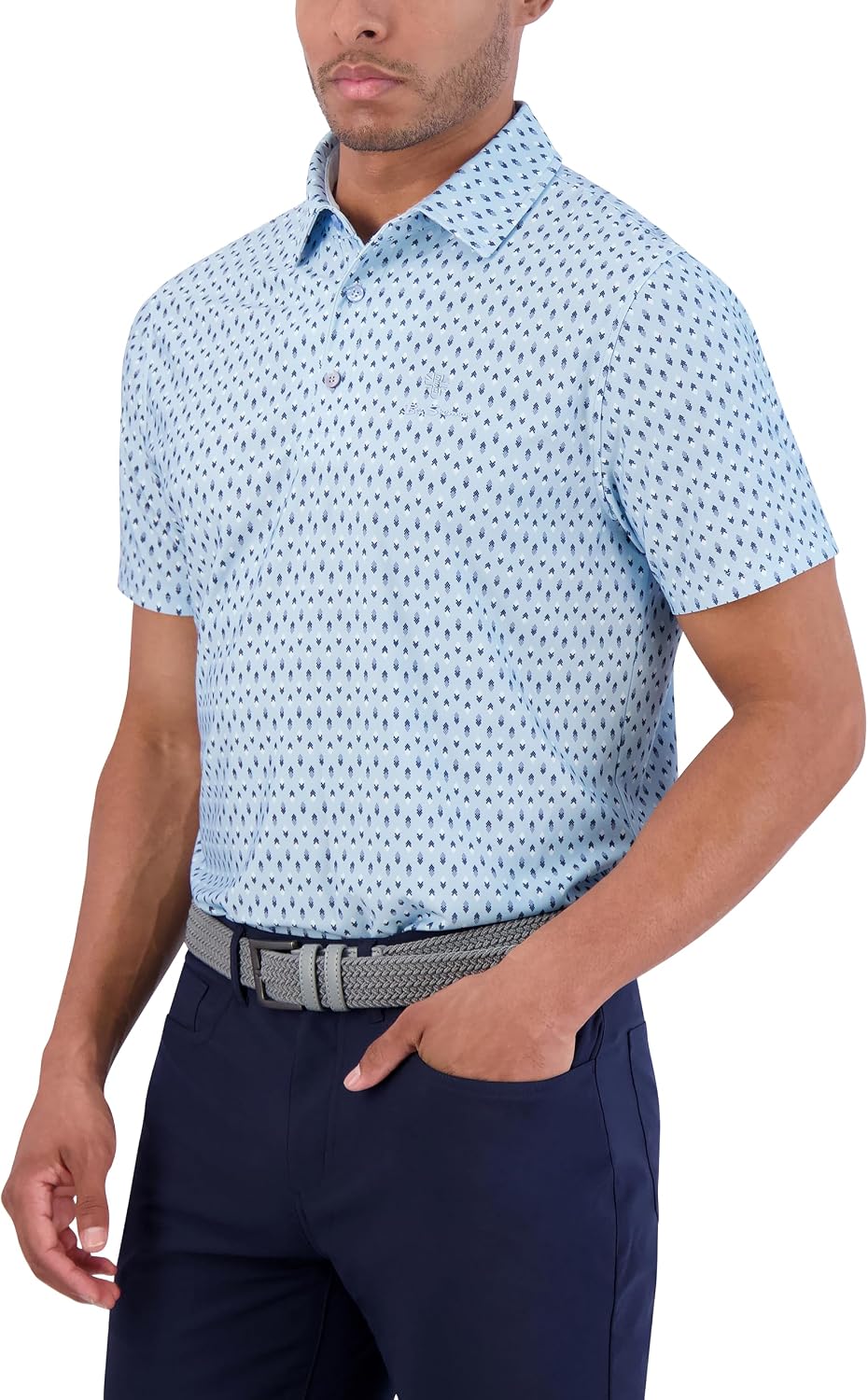 Detalle de Ben Sherman Men's Short Sleeve Printed Tech Sport Polo Top