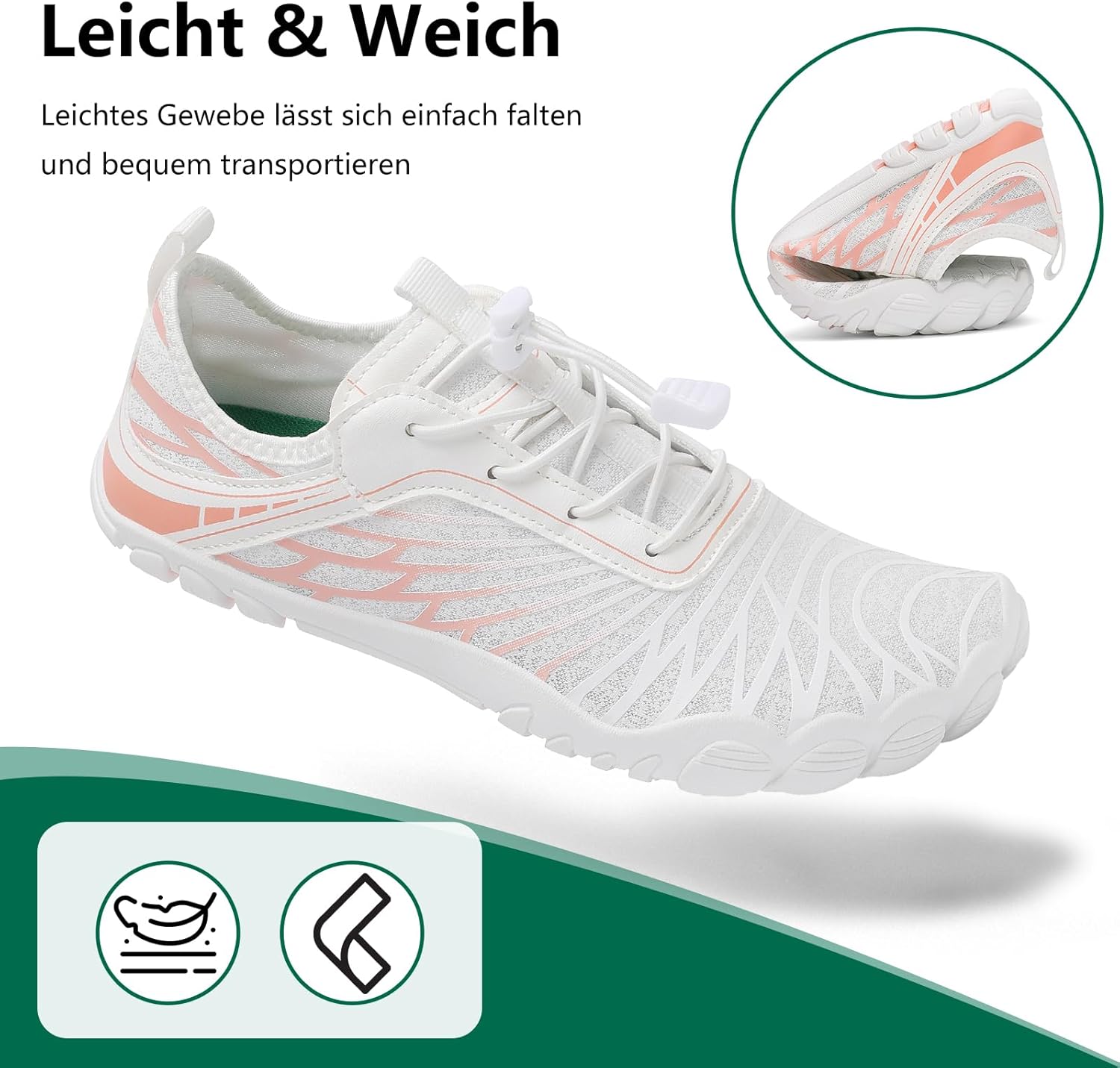 Thumbnail 6 de SAGUARO Damen Barfußschuhe Leicht – Atmungsaktiv, Schnell Trocknend, Breite Zehenbox, Gr. 35–43