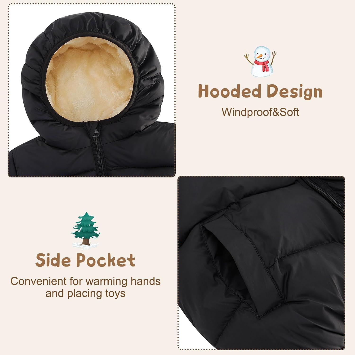 Detalle 1 de BFUSTYLE Toddler Winter Coat Fleece-Lined