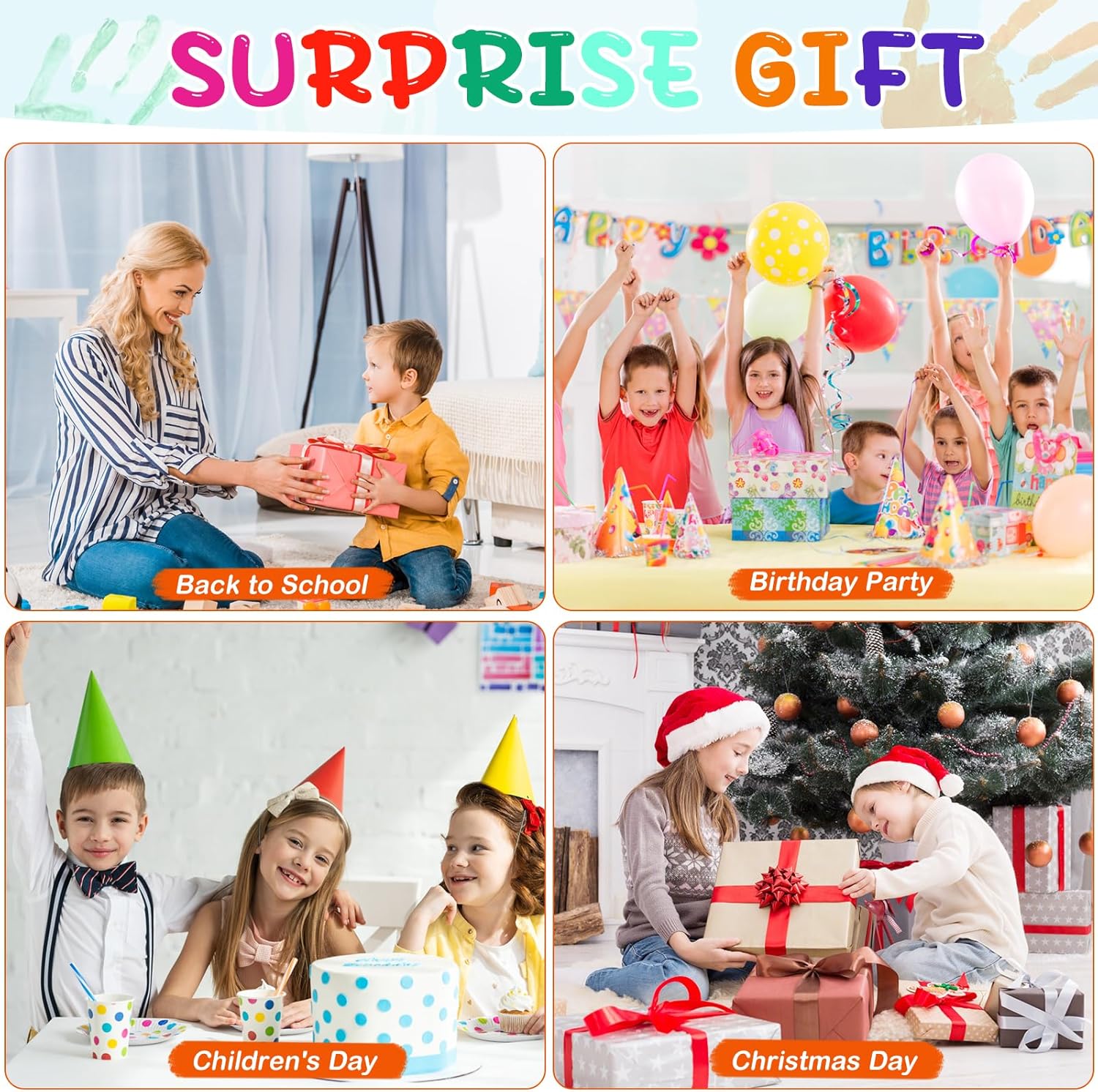 Thumbnail 6 de TOGOU2S Kinder-Fingerfarben (ungiftig) mit Schwammkopf, 8 Farben, waschbar – Fingerabdruck- & Malset