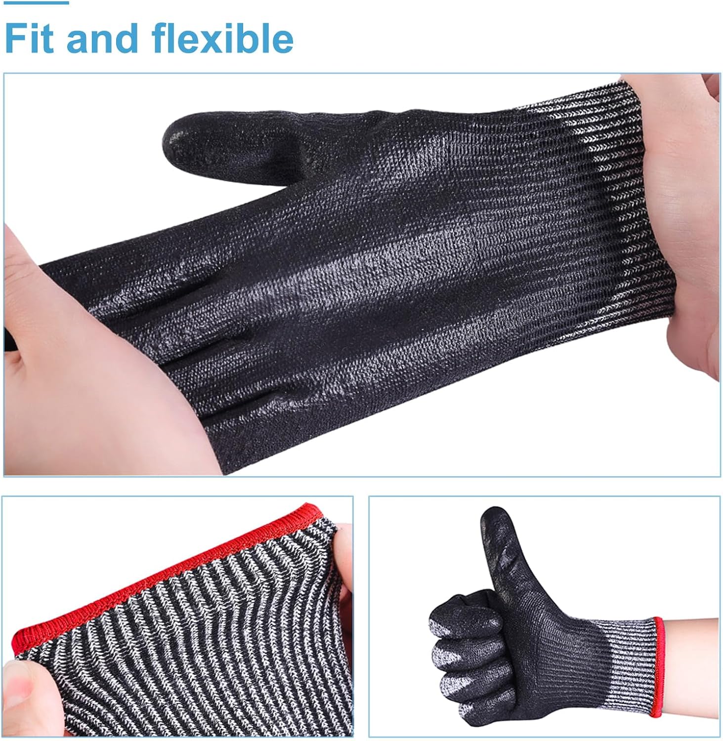 Thumbnail 6 de Donfri Cut Resistant Gloves Level 5 (PU palm) – comfortable ANSI A4 / EN388 work gloves for precision tasks