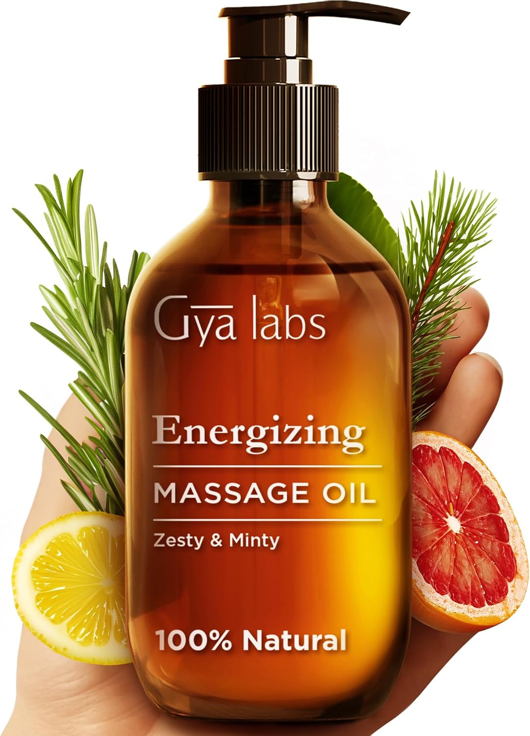 Detalle de Gya Labs Energizing Massage Oil 200 ml