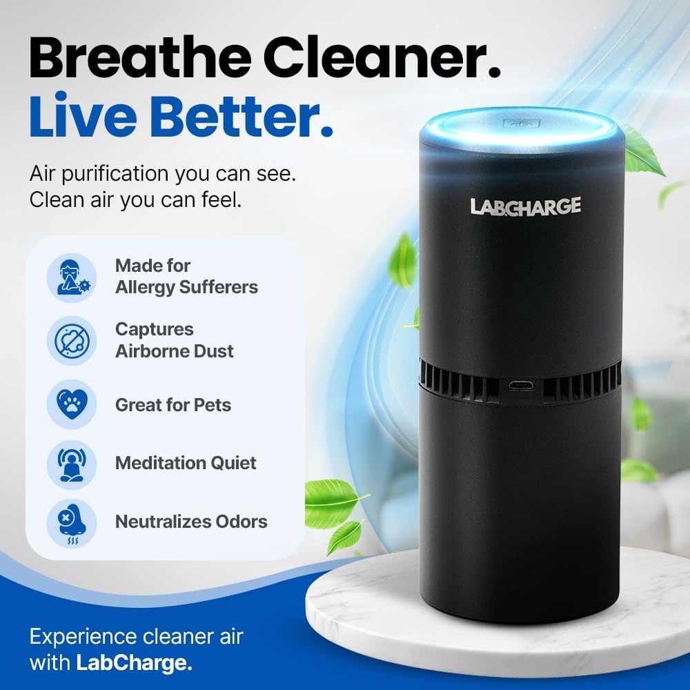 Detalle de LabCharge Small Ionic Air Purifier 250 Sq Ft