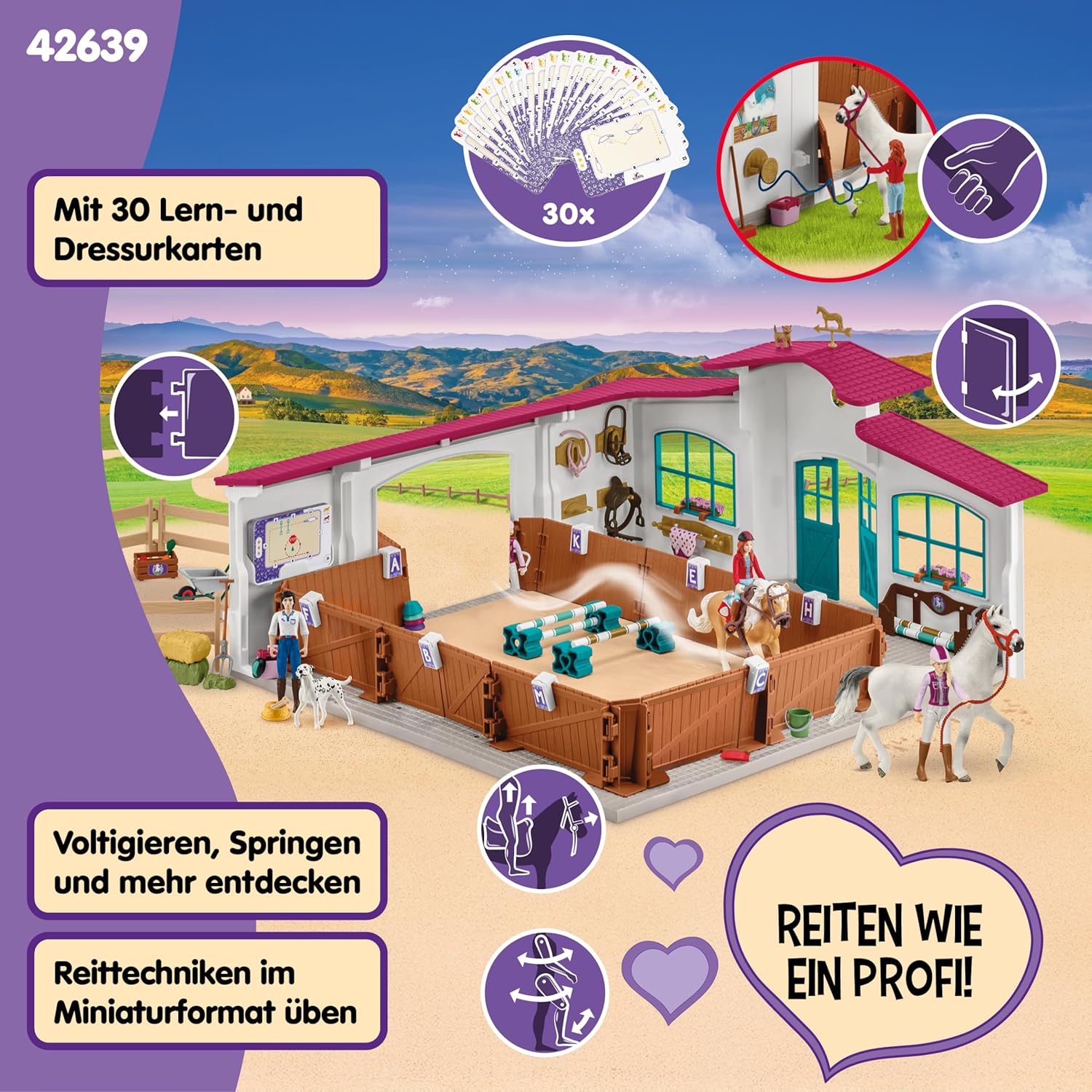 Detalle 2 de Schleich Horse Club Reithalle Peppertree 42639 179 Teile