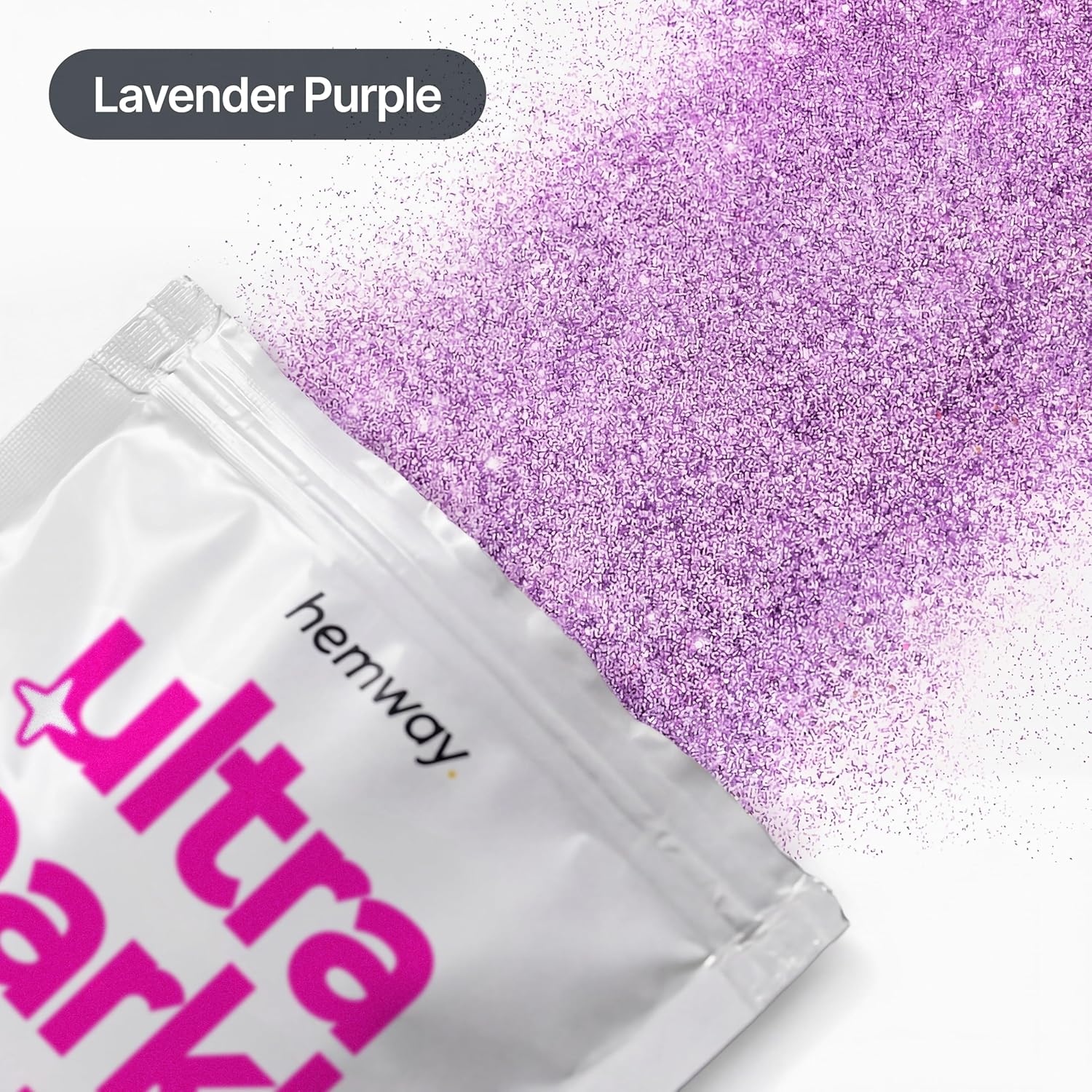 Thumbnail 3 de Hemway Ultra Sparkle Glitter Lavender Purple 100g Microfine