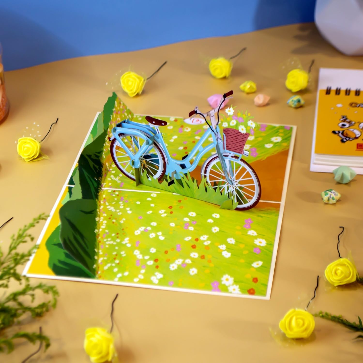 Thumbnail 6 de papercrush Biglietto pop up con bicicletta e fiori – regalo originale per ciclisti e appassionati di bici