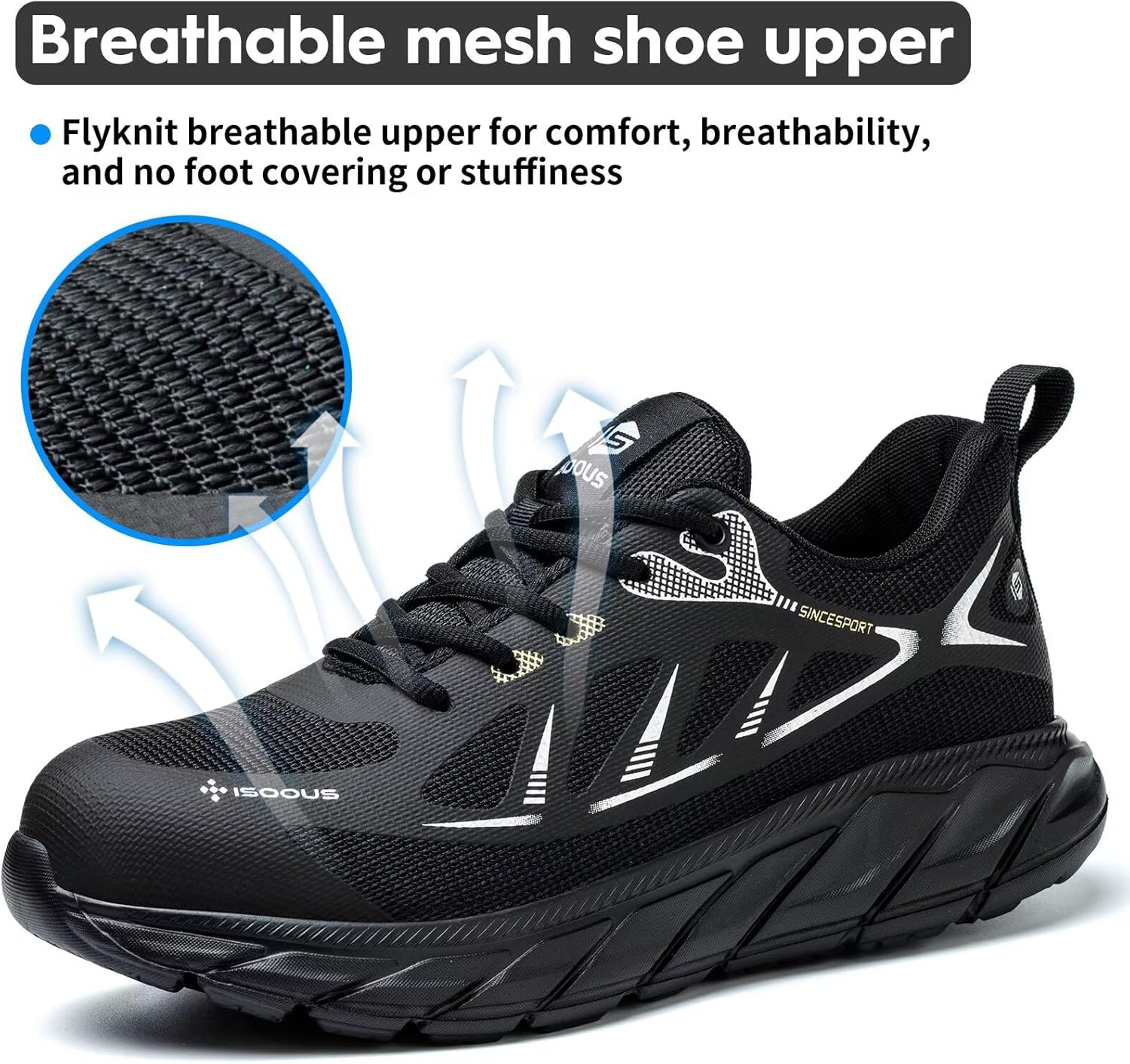 Thumbnail 4 de Scarpe antinfortunistiche leggere con punta in acciaio, suola antiscivolo e rete traspirante