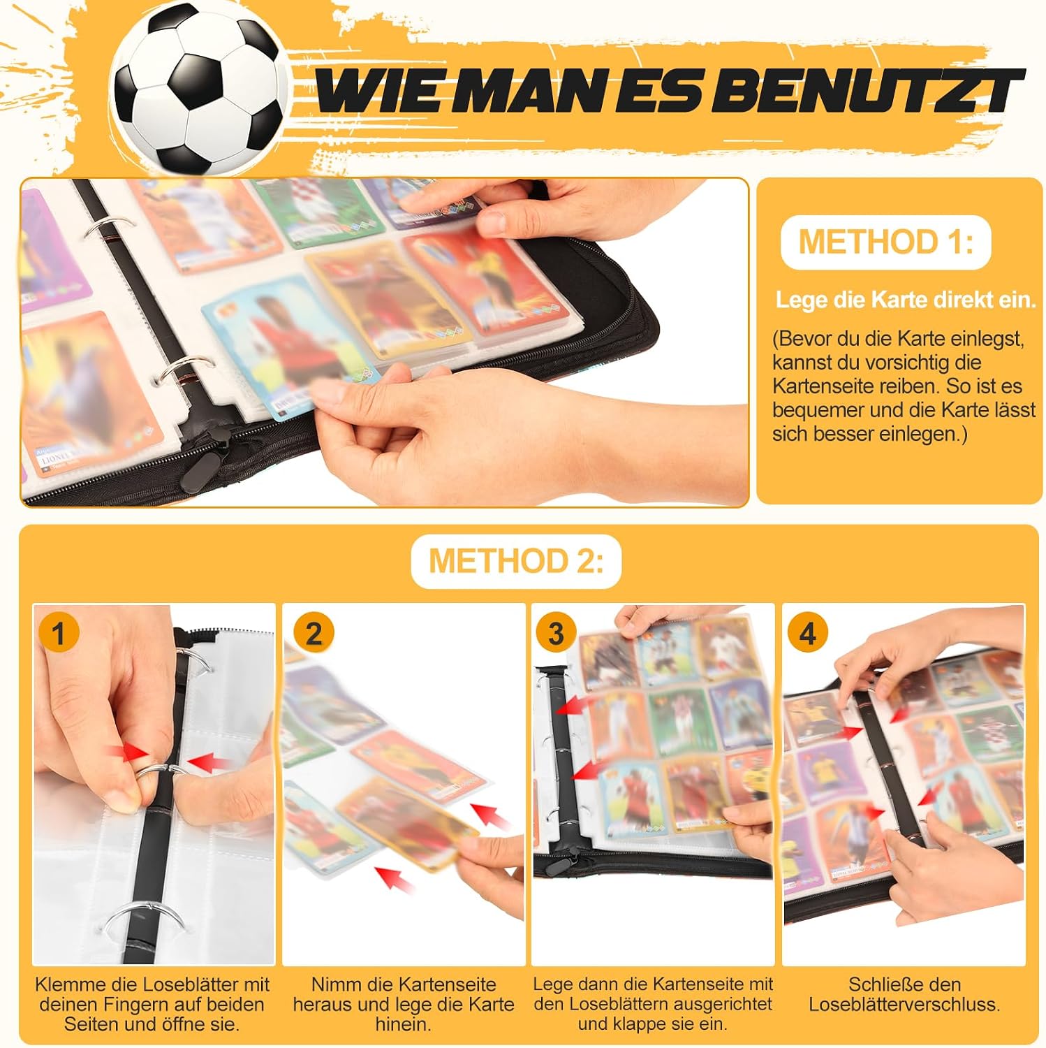 Detalle 1 de Football Karten Sammelalbum für bis zu 400