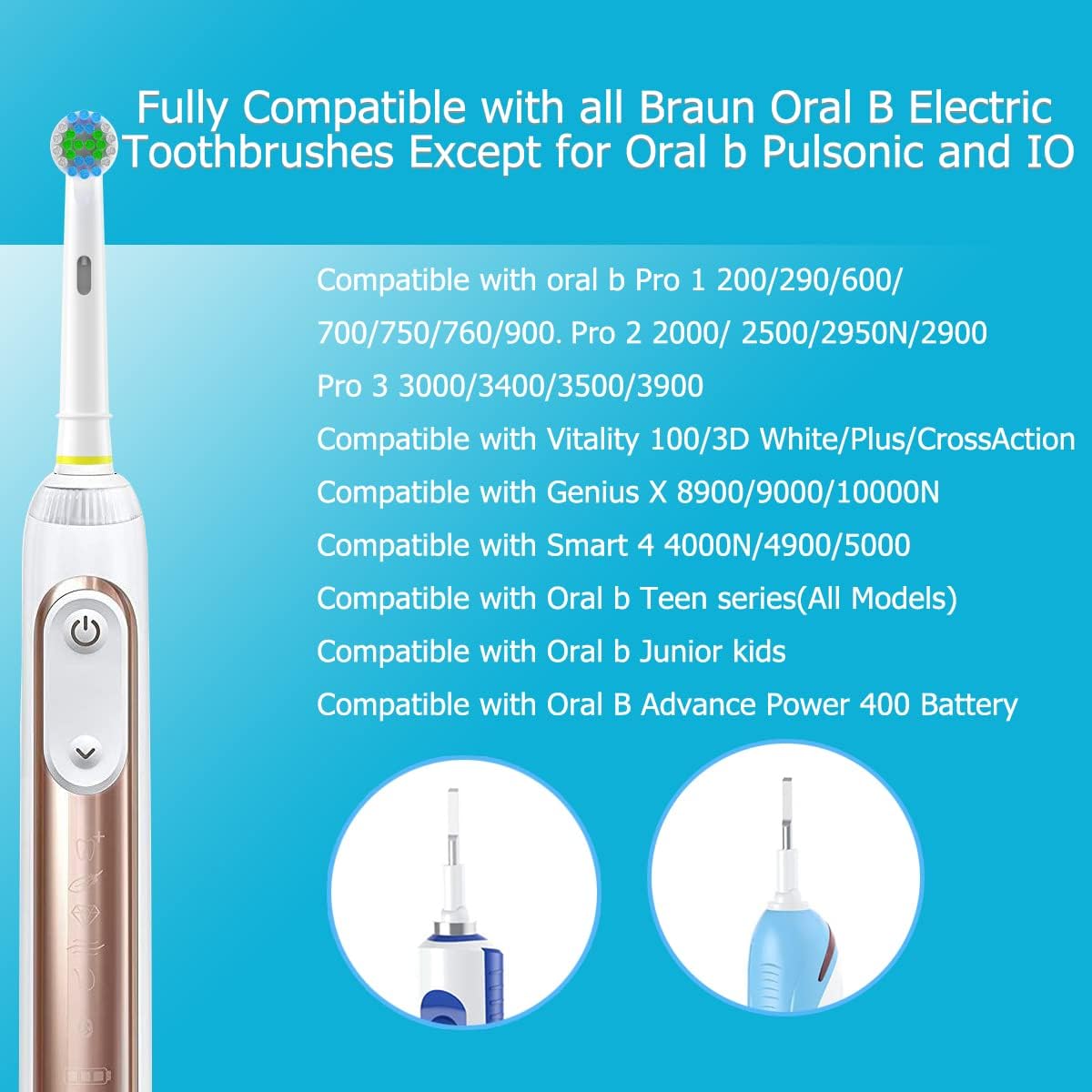 Detalle de Sulkiwe Toothbrush Head for Braun Oral-B: 16-count multi-pack for Pro/Smart/Genius series