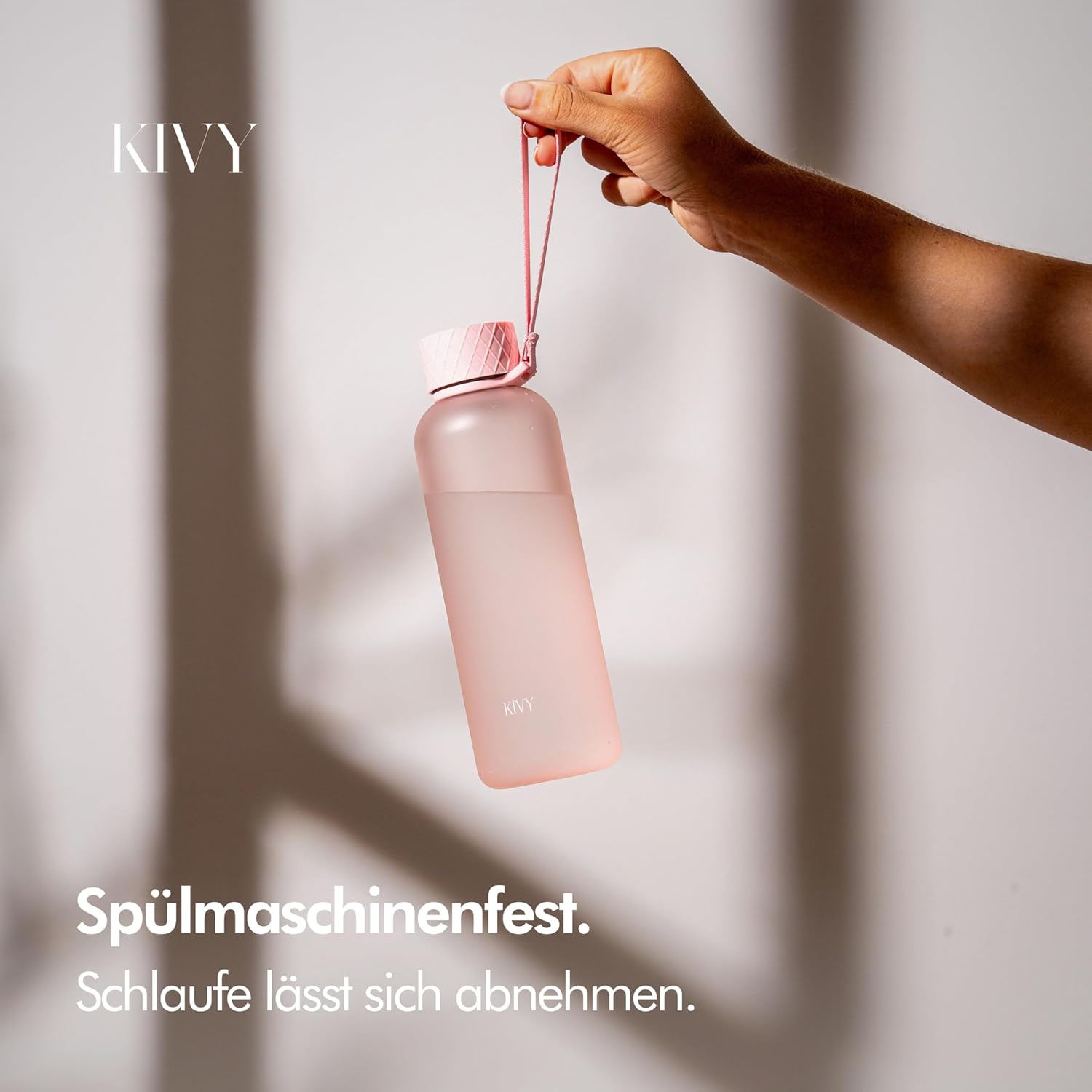 Thumbnail 2 de KIVY Trinkflasche 650 ml (BPA-frei) aus Tritan – auslaufsicher, kohlensäuregeeignet, spülmaschinenfest – Pink