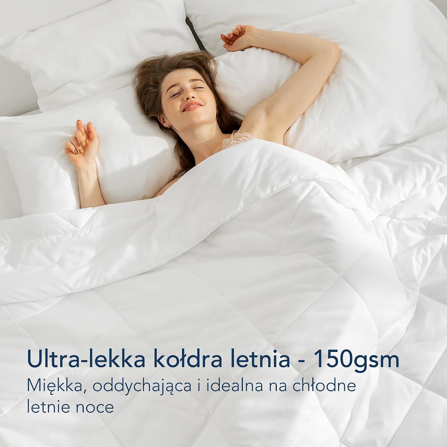 Detalle de Dreamzie kołdra letnia 260 × 240 cm z mikrofibry, wypełnienie 150 g/m²
