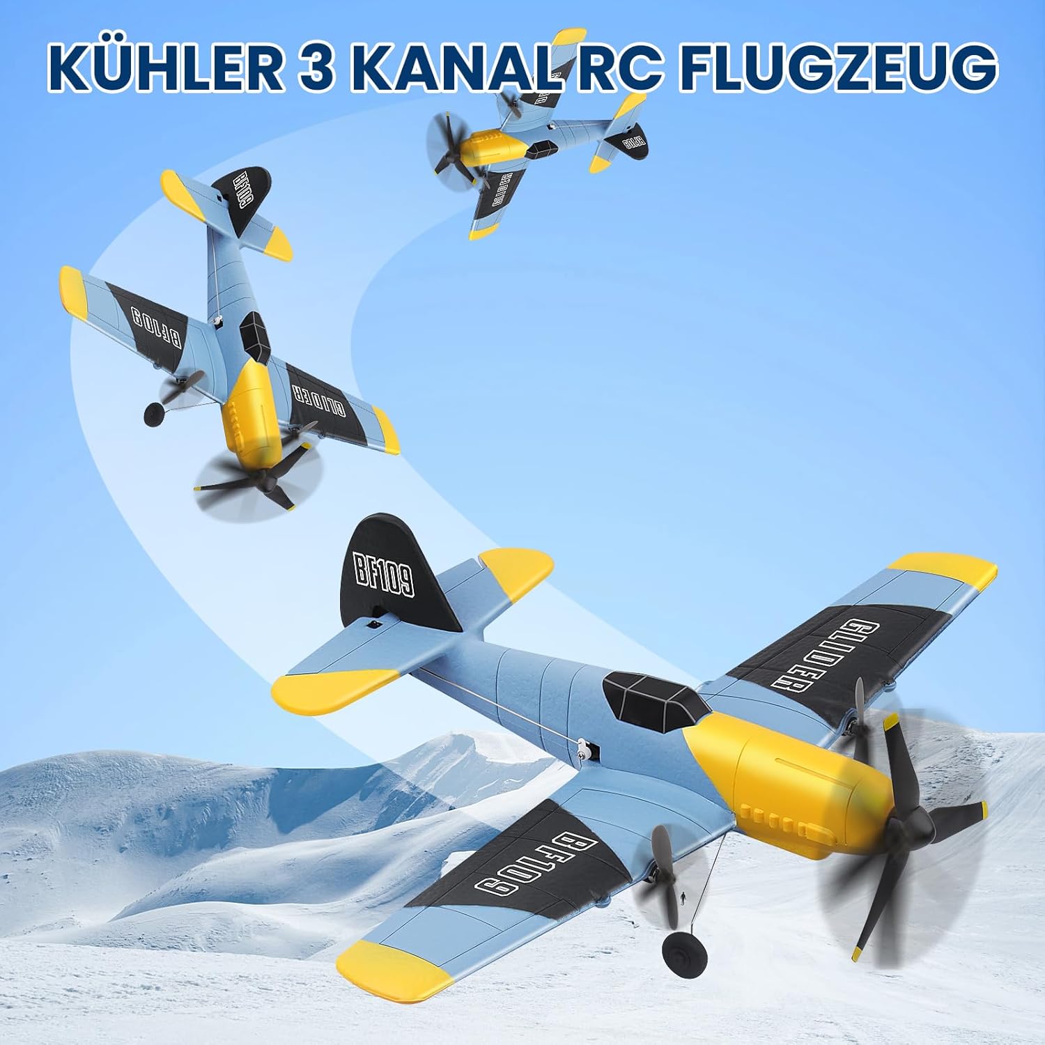 Detalle de Henakmsl BF109 RC Flugzeug 3-Kanal