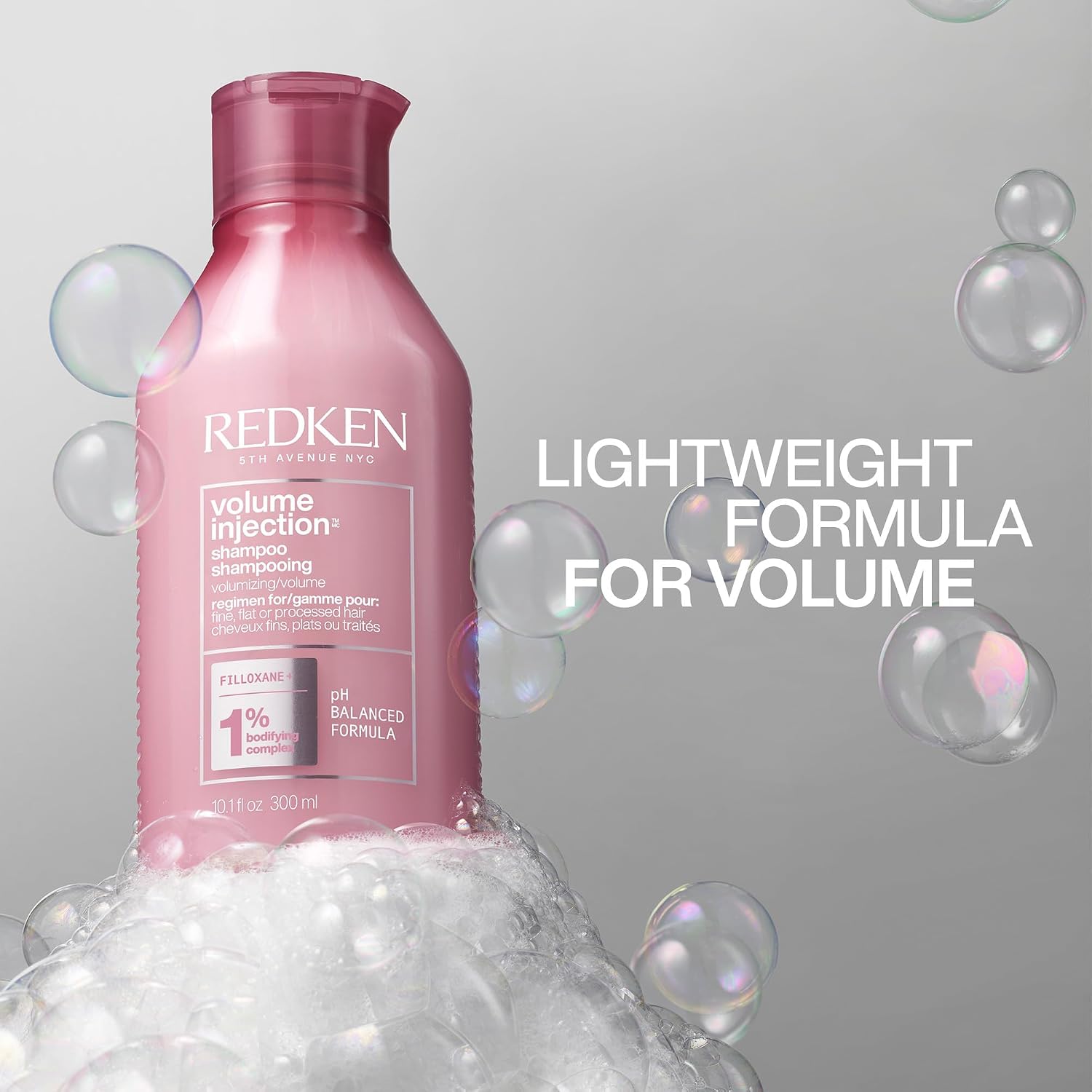 Detalle de Redken Volume Injection Shampoo 300 ml voor fijn haar met Filloxane