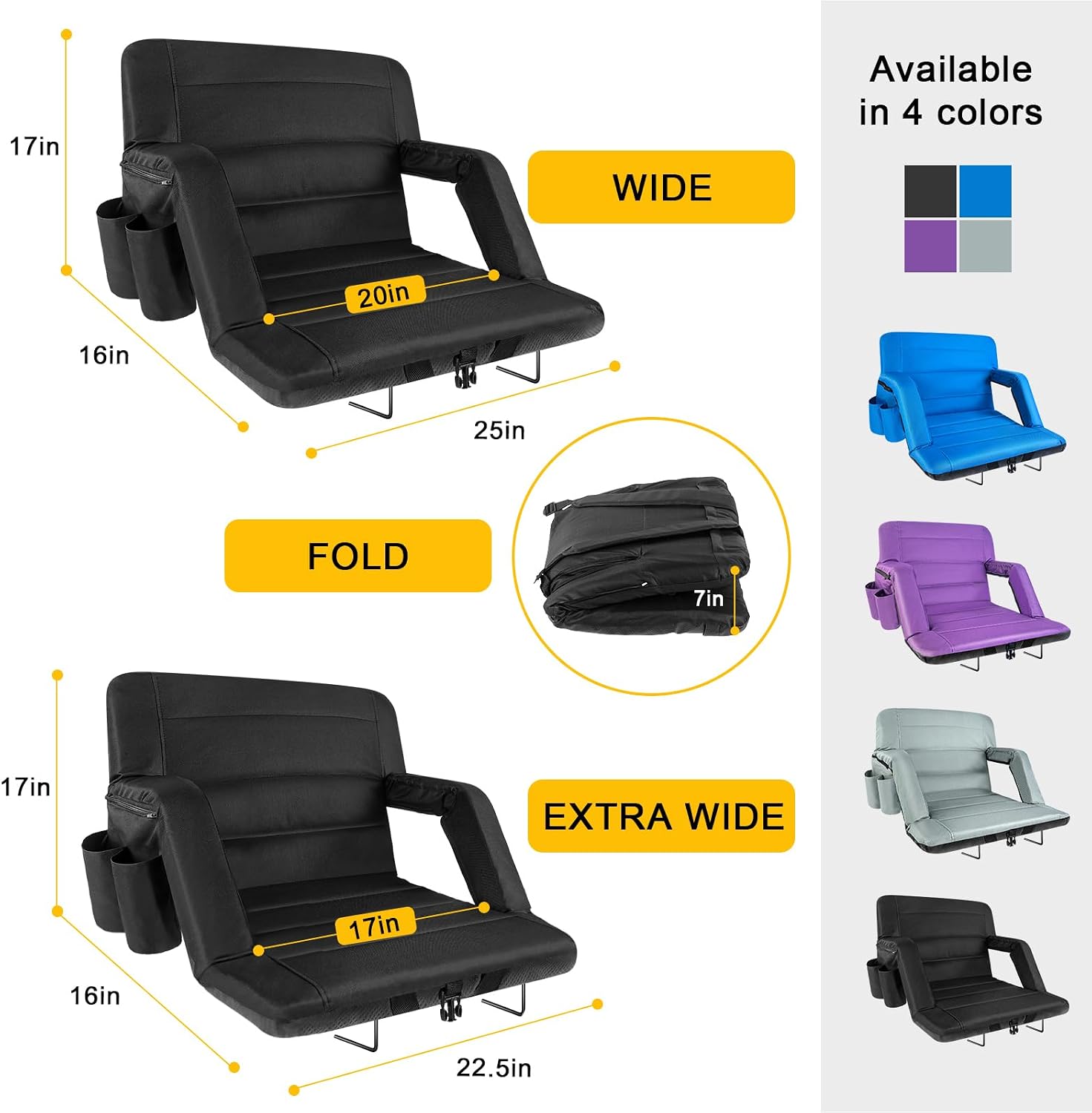 Detalle de yeyeeyyee Stadium Chair, 22.5-Inch Wide