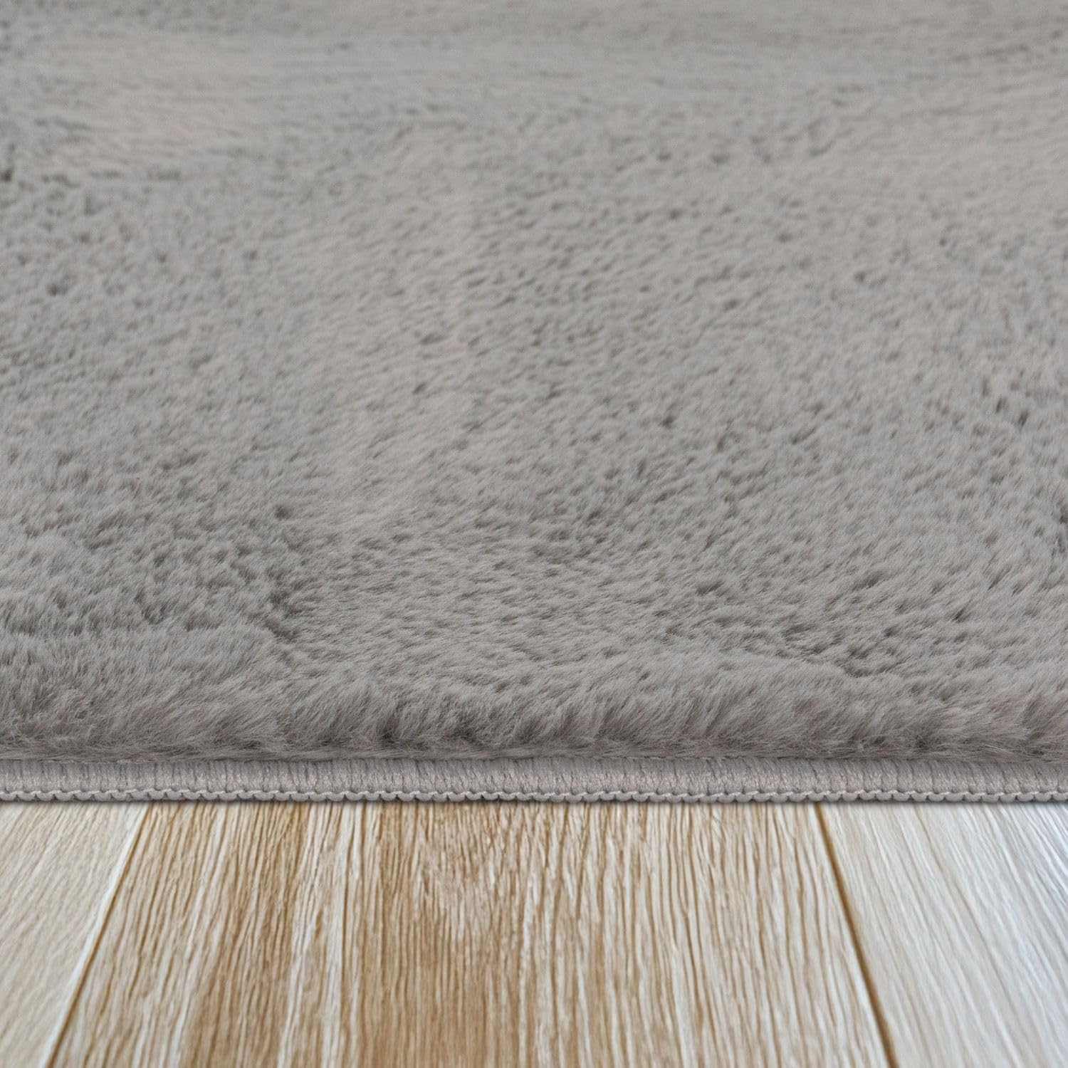 Thumbnail 1 de TT Home Shaggy rond en gris, tapis à poils pelucheux 200 cm