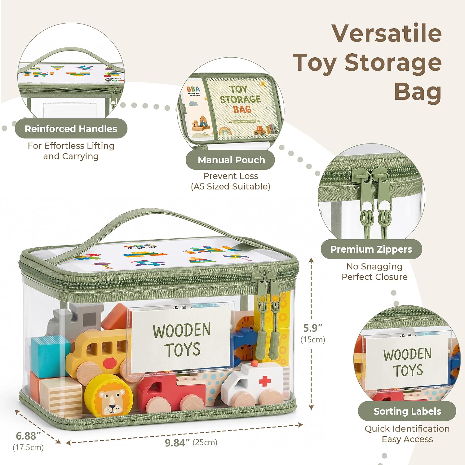 Detalle 1 de Toy Storage Bags 8-Pack