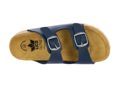 Detalle de Lico Bioline Kids Pantoletten Blau Marine 33 EU – Bequeme Sommerschuhe für Jungen und Mädchen